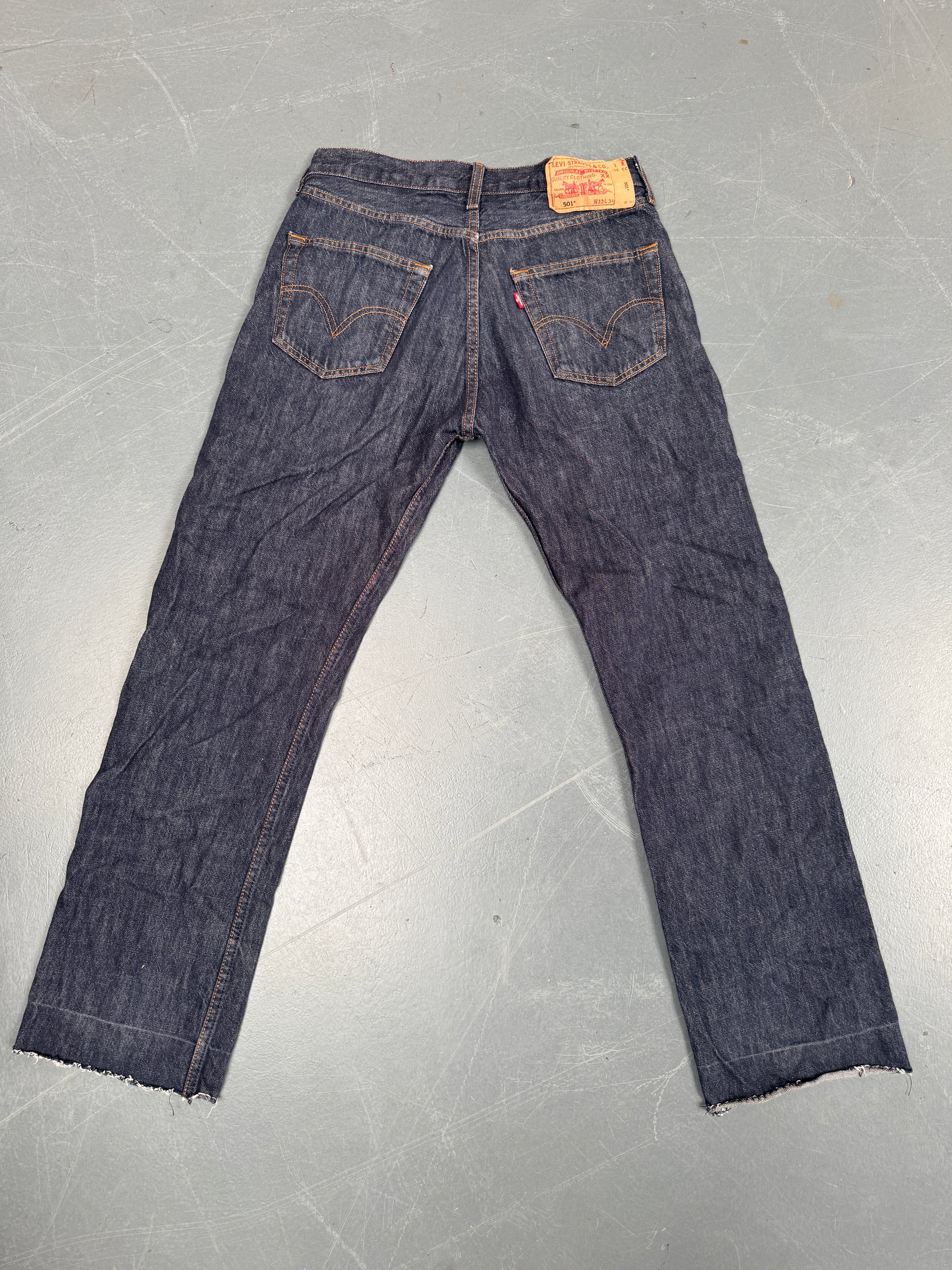 Mens Levis 501 Regular Fit Vintage Jean - W 30 L 31 - Slate Grey SL191
