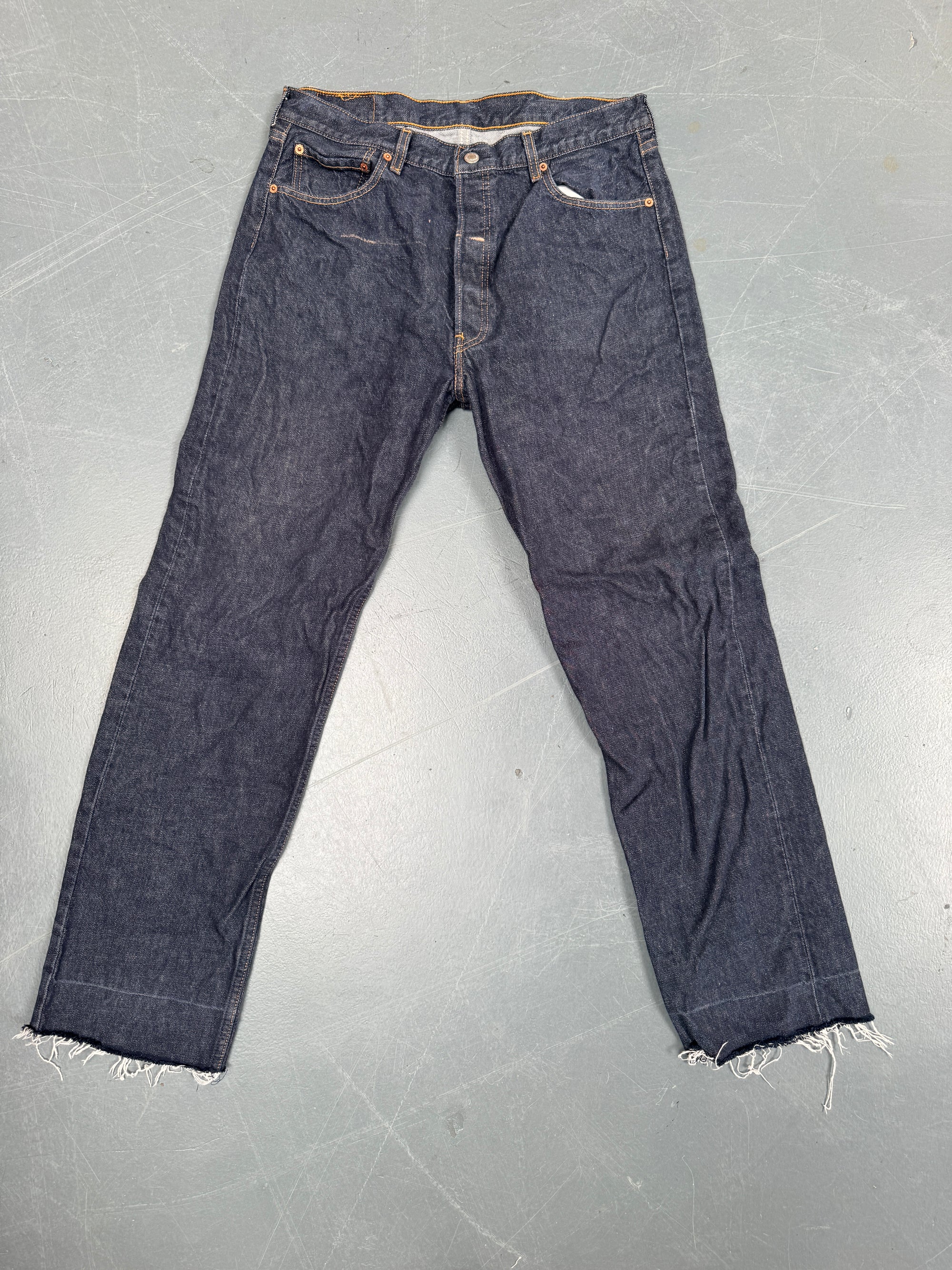 Mens Levis 501 Regular Fit Vintage Jean - W 32 L 31 - Slate Grey SL193