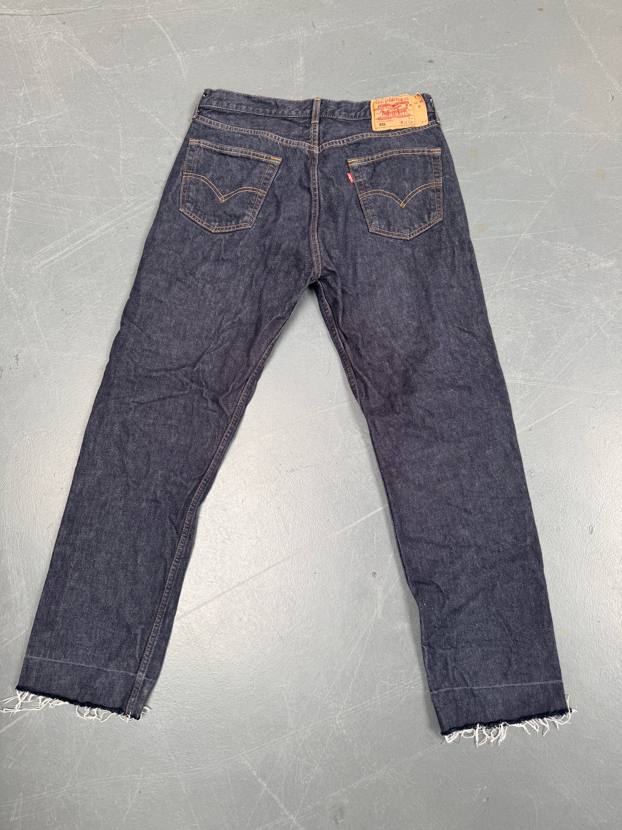 Mens Levis 501 Regular Fit Vintage Jean - W 32 L 31 - Slate Grey SL193