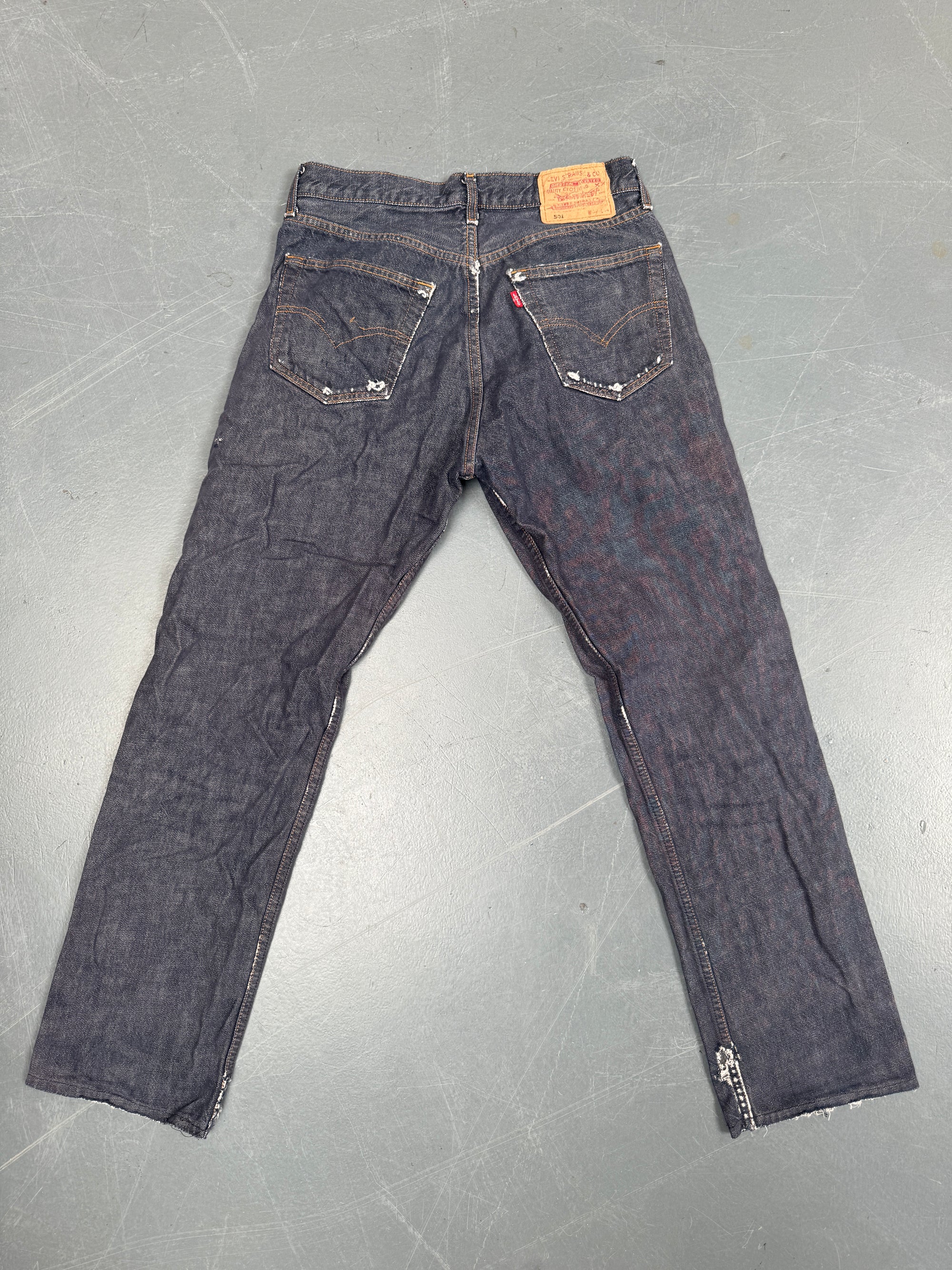 Mens Levis 501 Regular Fit Vintage Jean - W 28 L 29 - Slate Grey SL196
