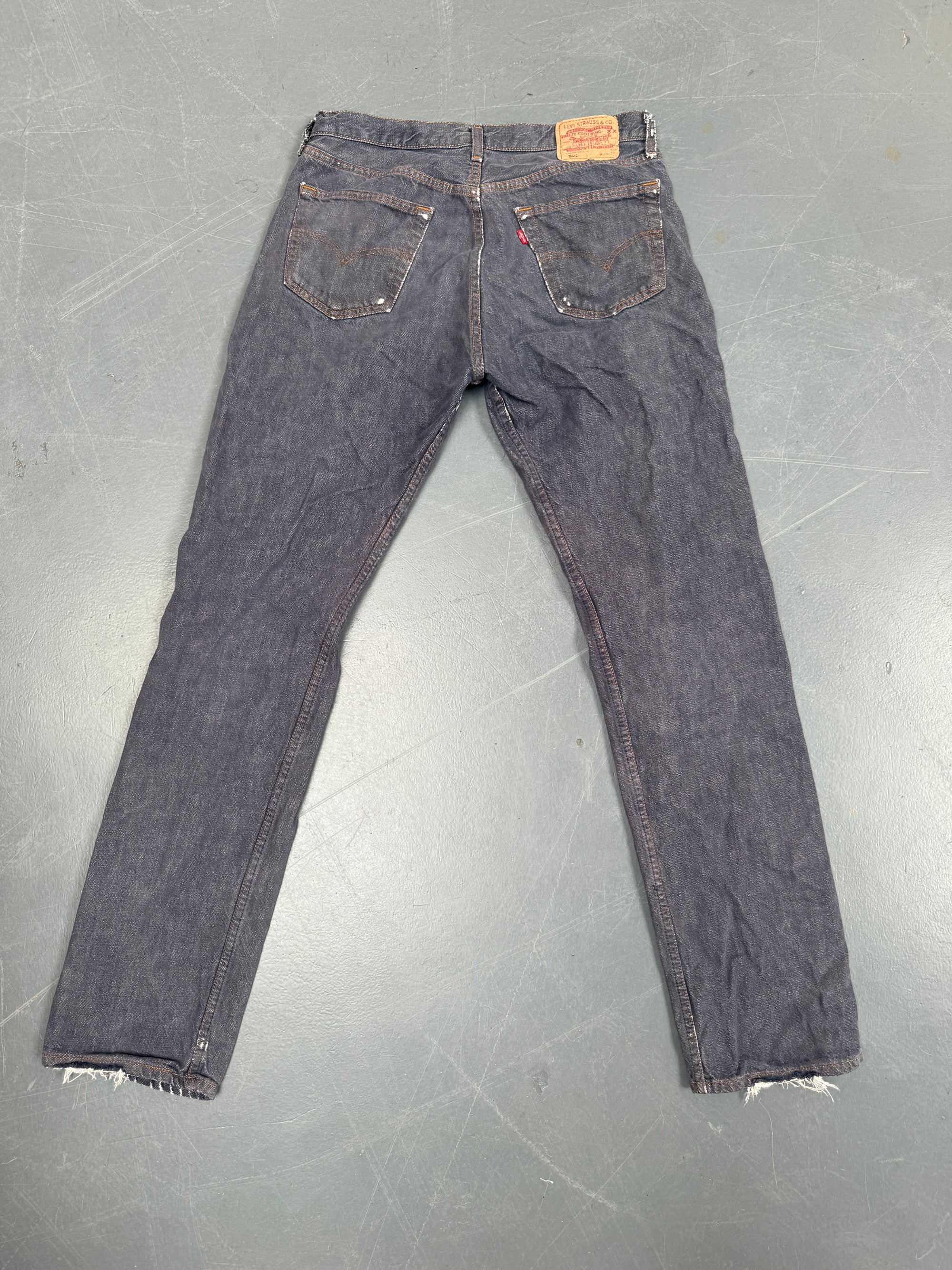 Mens Levis 501 Regular Fit Vintage Jean - W 32 L 34 - Slate Grey SL199