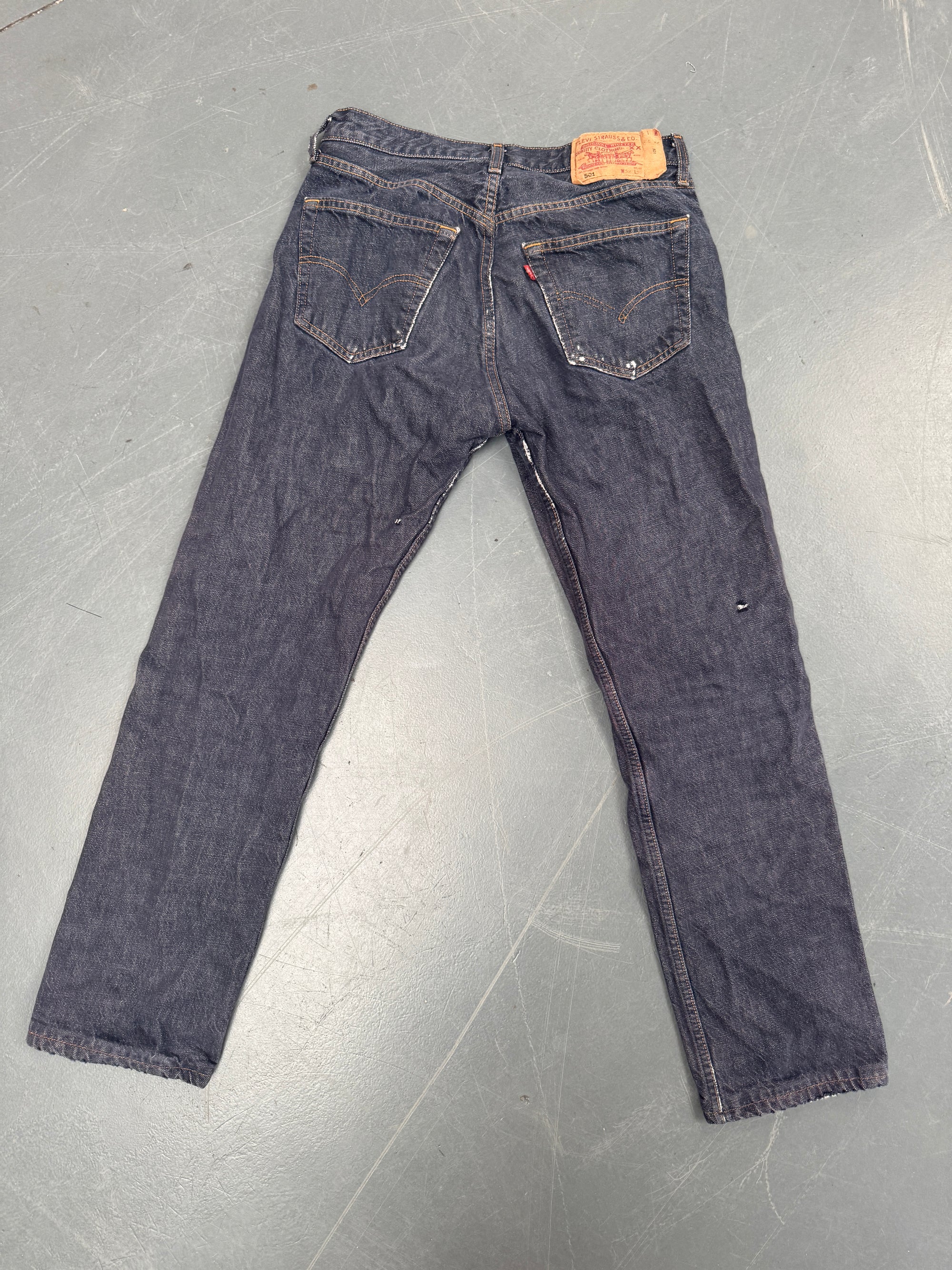 Mens Levis 501 Regular Fit Vintage Jean - W 29 L 29 - Slate Grey