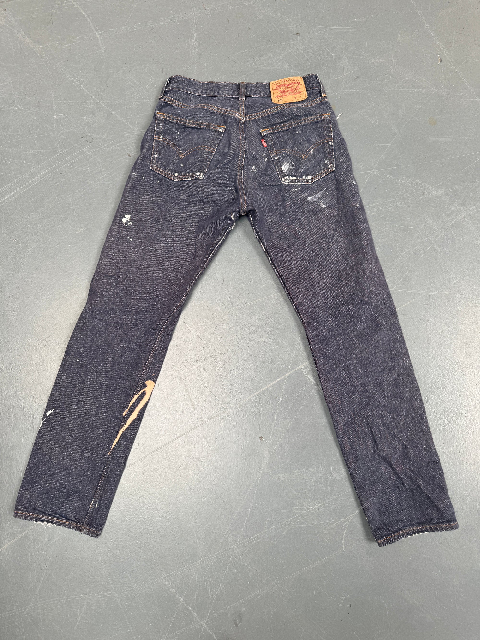 Mens Levis 501 Regular Fit Vintage Jean - W 26 L 30 - Slate Grey SL201