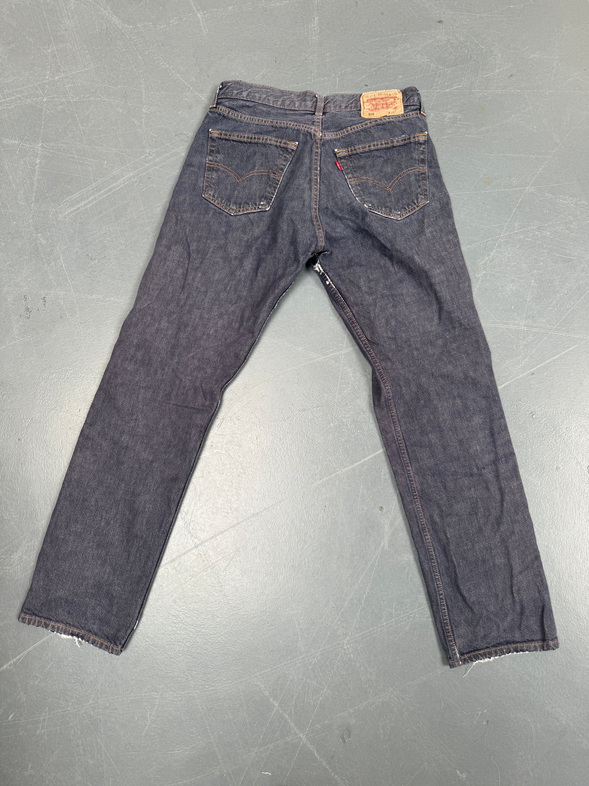 Mens Levis 501 Regular Fit Vintage Jean - W 30 L 30 - Slate Grey SL202
