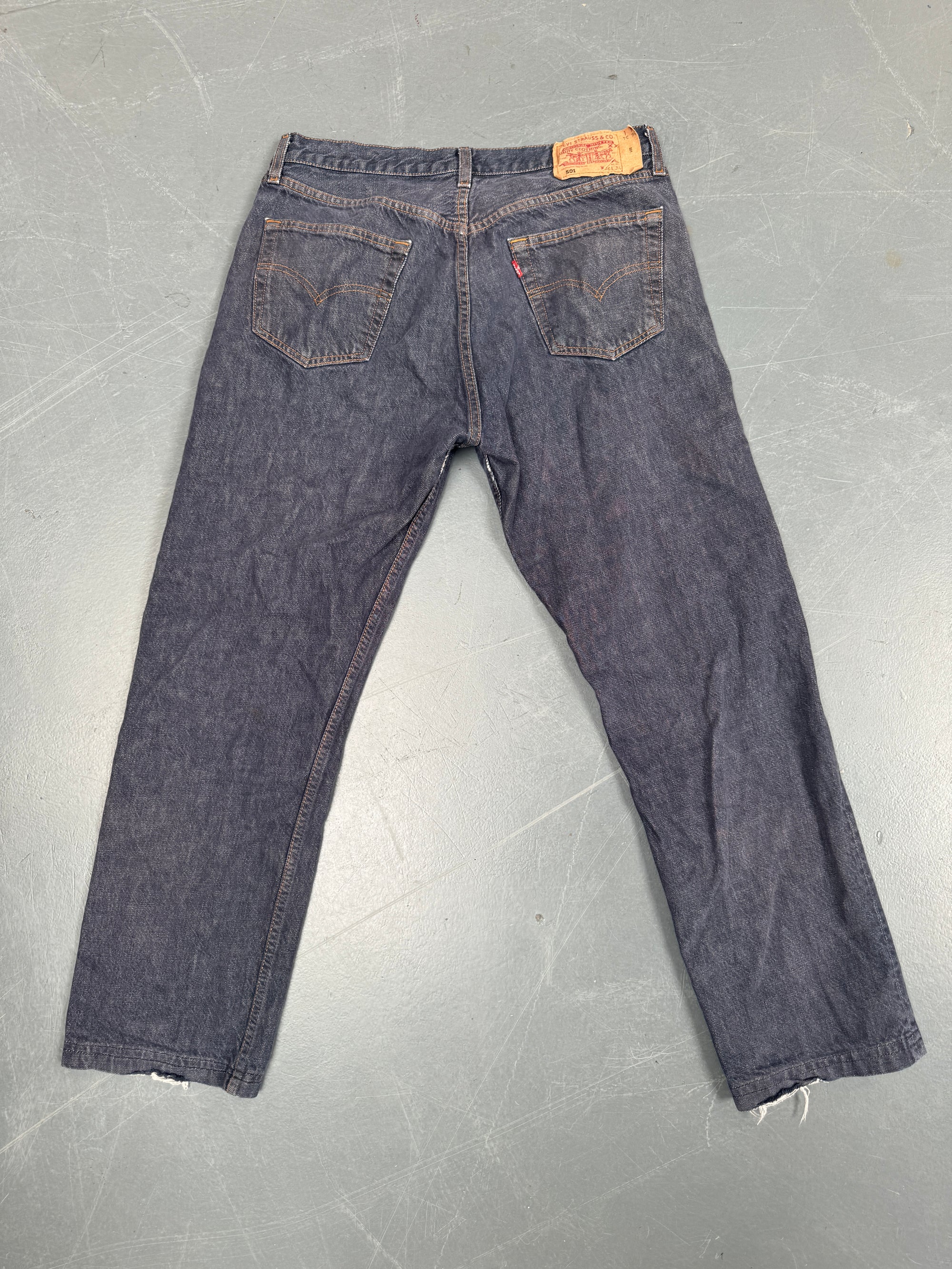 Mens Levis 501 Regular Fit Vintage Jean - W 32 L 29 - Slate Grey SL204