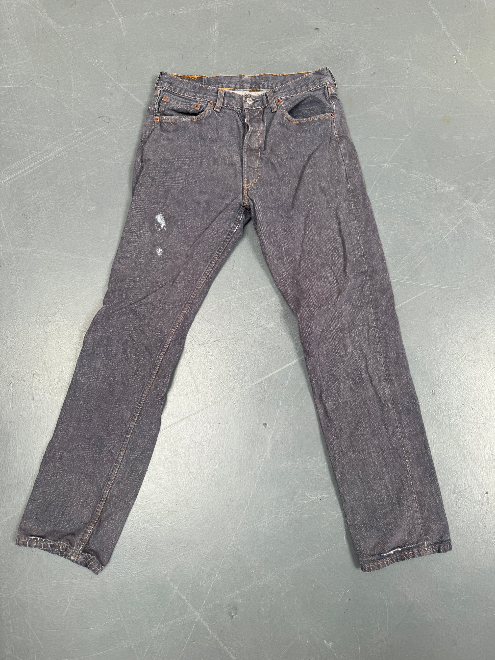 Mens Levis 501 Regular Fit Vintage Jean - W 30 L 33 - Slate Grey SL205