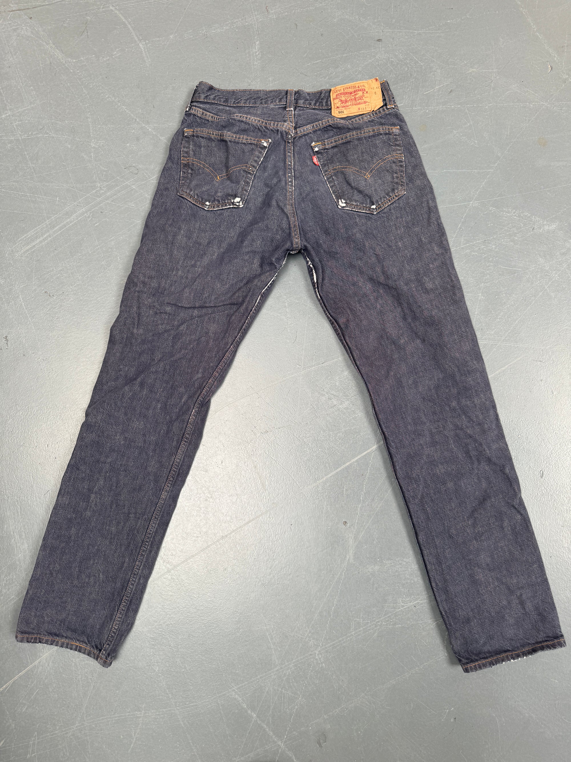 Mens Levis 501 Regular Fit Vintage Jean - W 30 L 32 - Slate Grey SL206