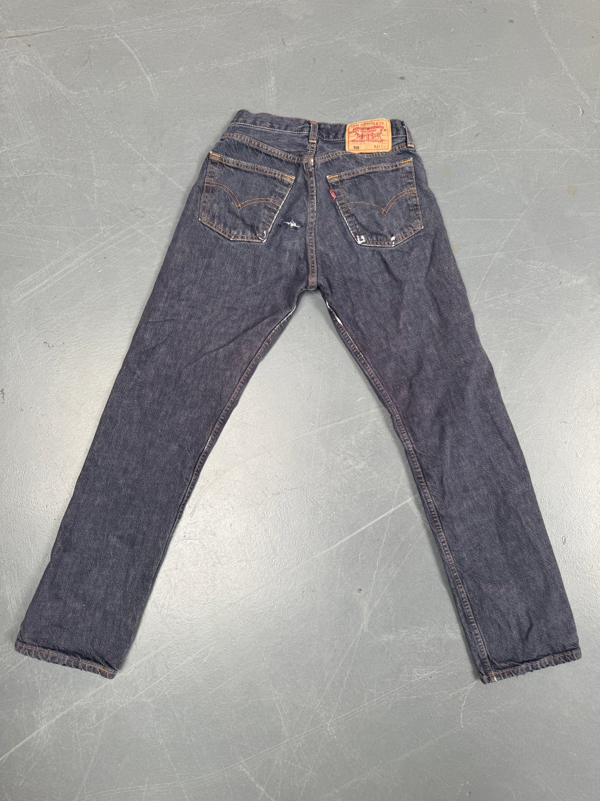 Mens Levis 501 Regular Fit Vintage Jean - W 24 L 29 - Slate Grey SL209