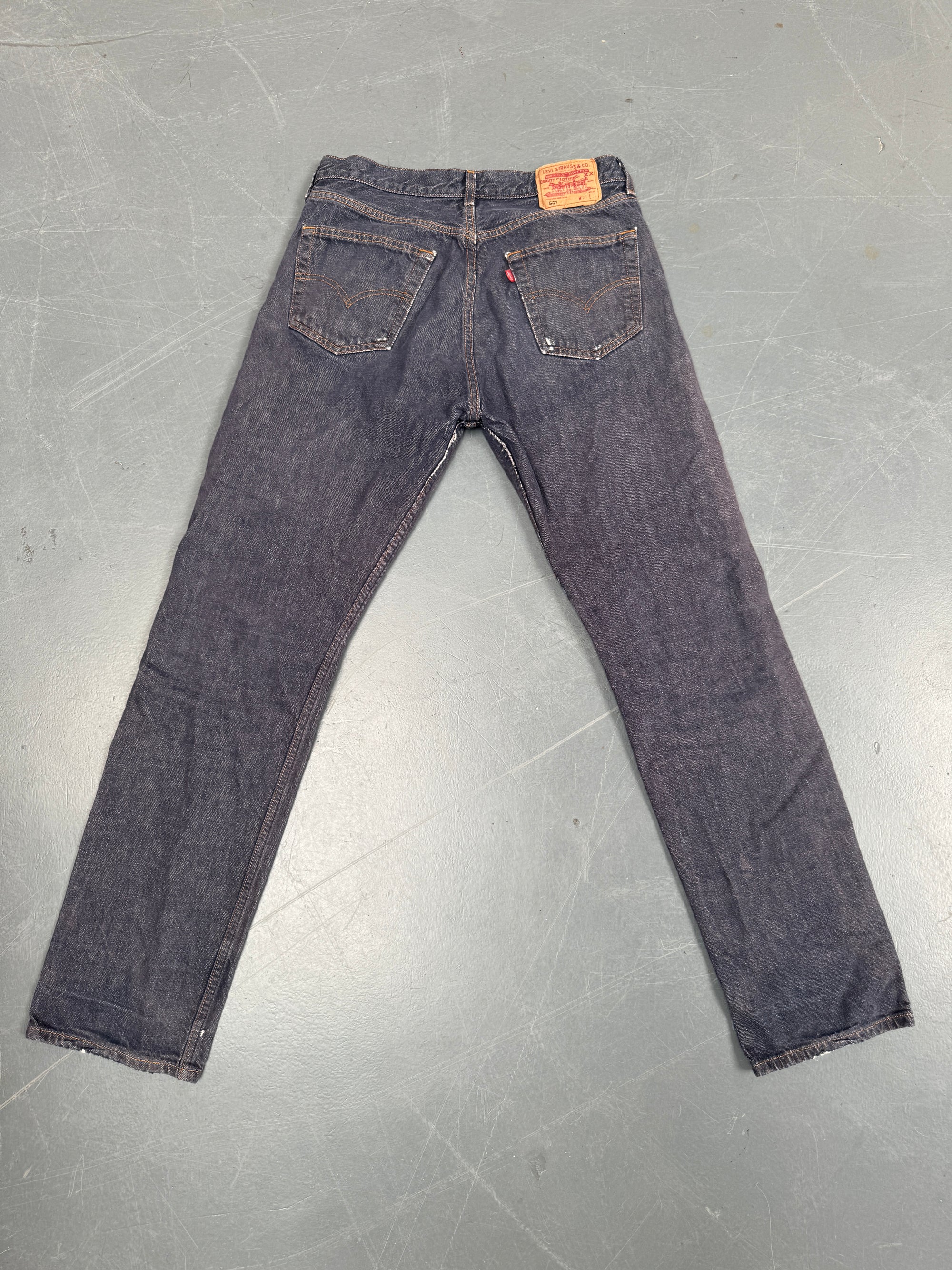 Mens Levis 501 Regular Fit Vintage Jean - W 30 L 33 - Slate Grey SL210