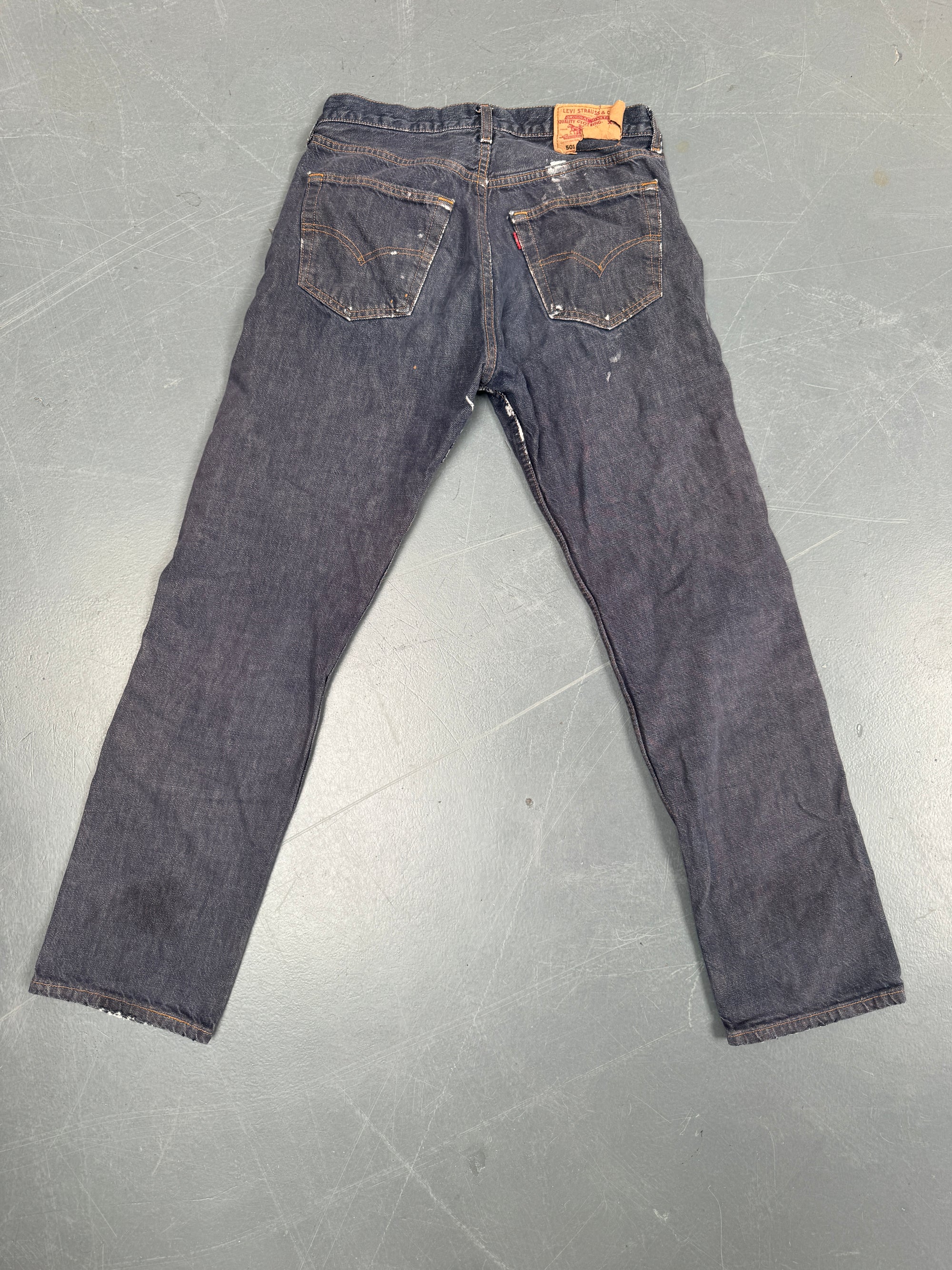 Mens Levis 501 Regular Fit Vintage Jean - W 28 L 30 - Slate Grey SL212