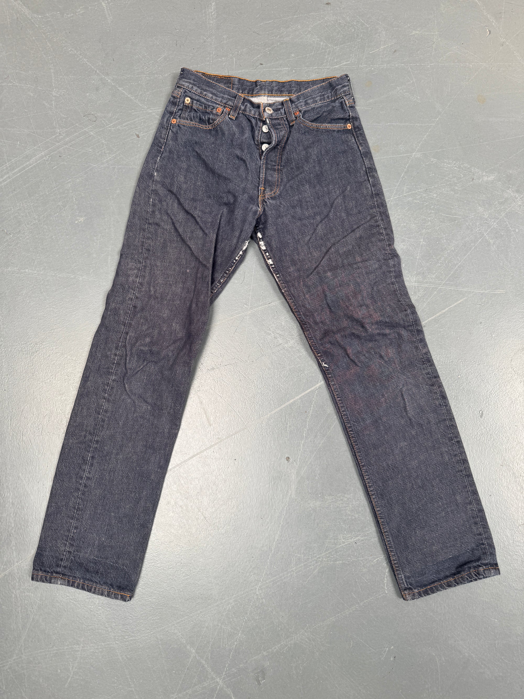 Mens Levis 501 Regular Fit Vintage Jean - W 26 L 30 - Slate Grey SL213