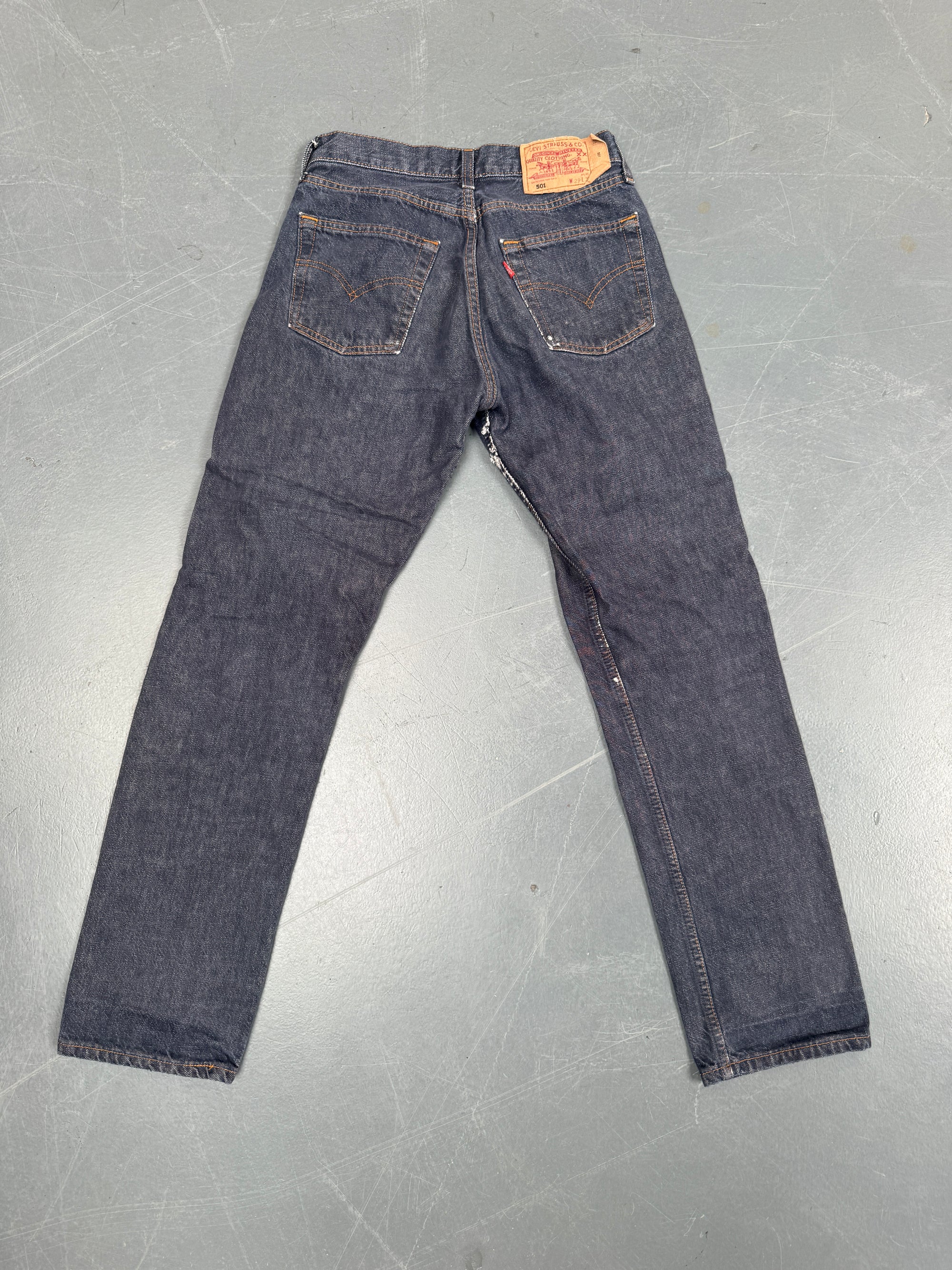 Mens Levis 501 Regular Fit Vintage Jean - W 26 L 30 - Slate Grey SL213
