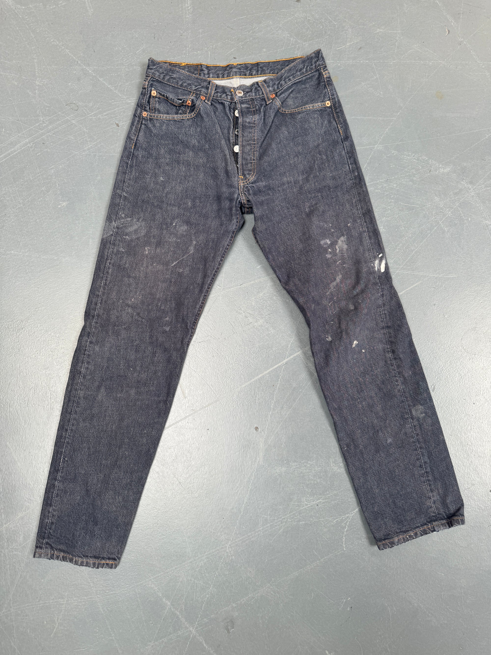 Mens Levis 501 Regular Fit Vintage Jean - W 28 L 30 - Slate Grey SL214