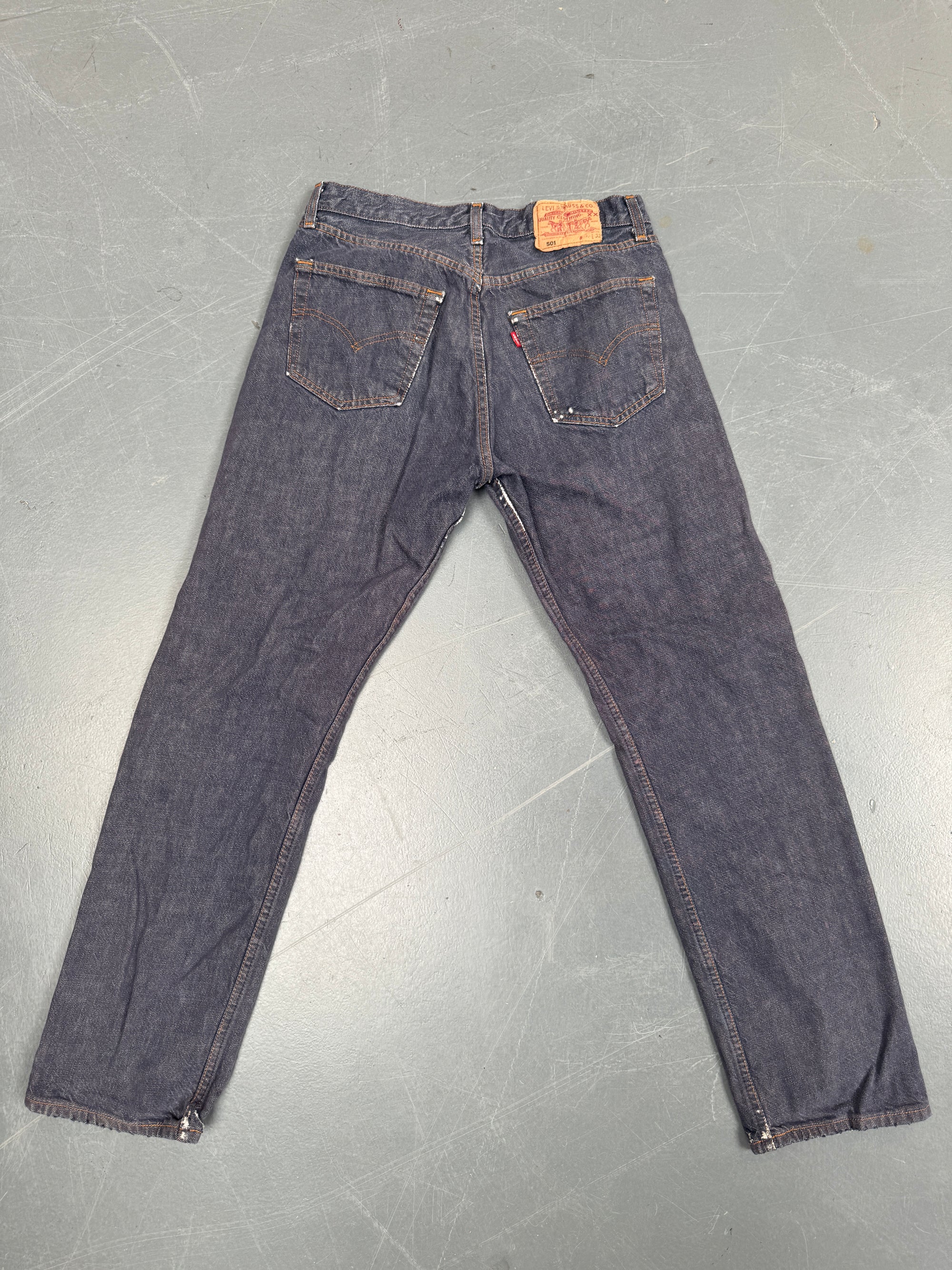 Mens Levis 501 Regular Fit Vintage Jean - W 28 L 30 - Slate Grey SL215