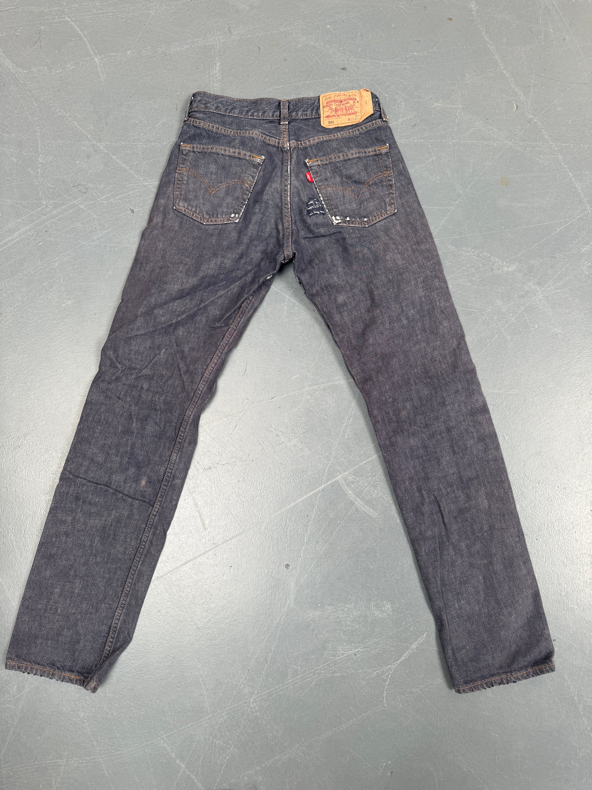 Mens Levis 501 Regular Fit Vintage Jean - W 27 L 32 - Slate Grey SL217