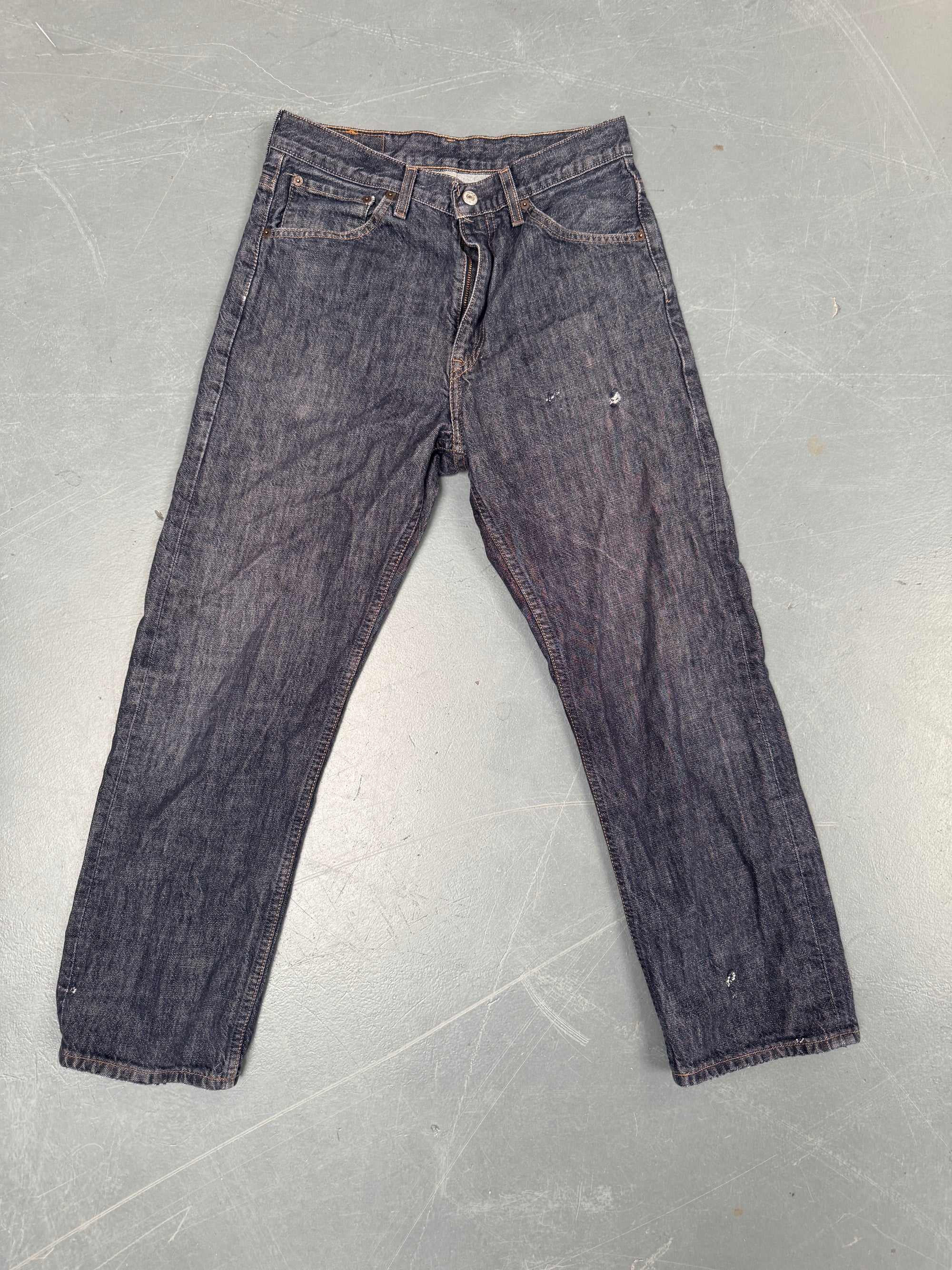 Mens Levis 501 Regular Fit Vintage Jean - W 28 L 28 - Slate Grey