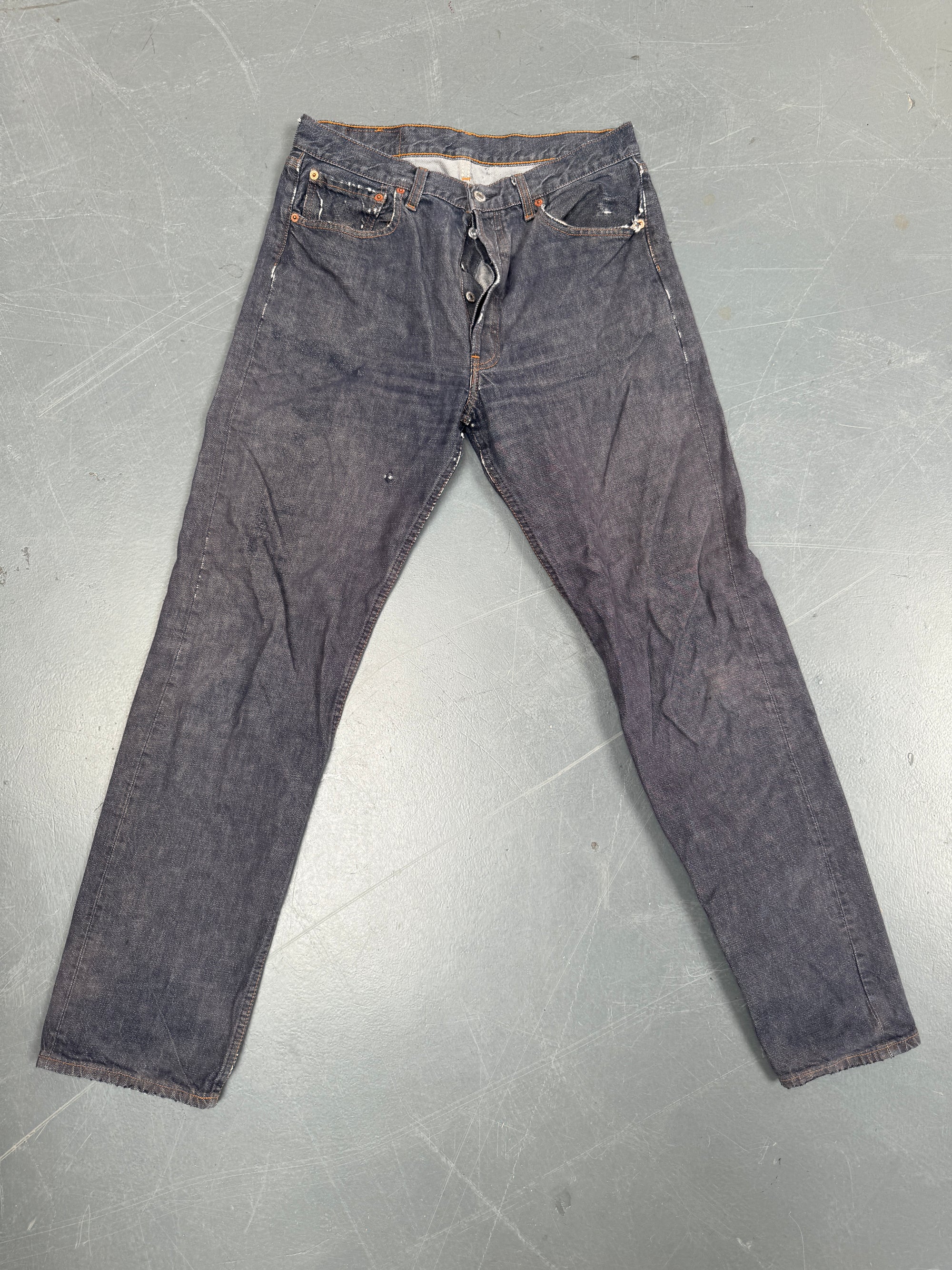 Mens Levis 501 Regular Fit Vintage Jean - W 30 L 32 - Slate Grey SL220