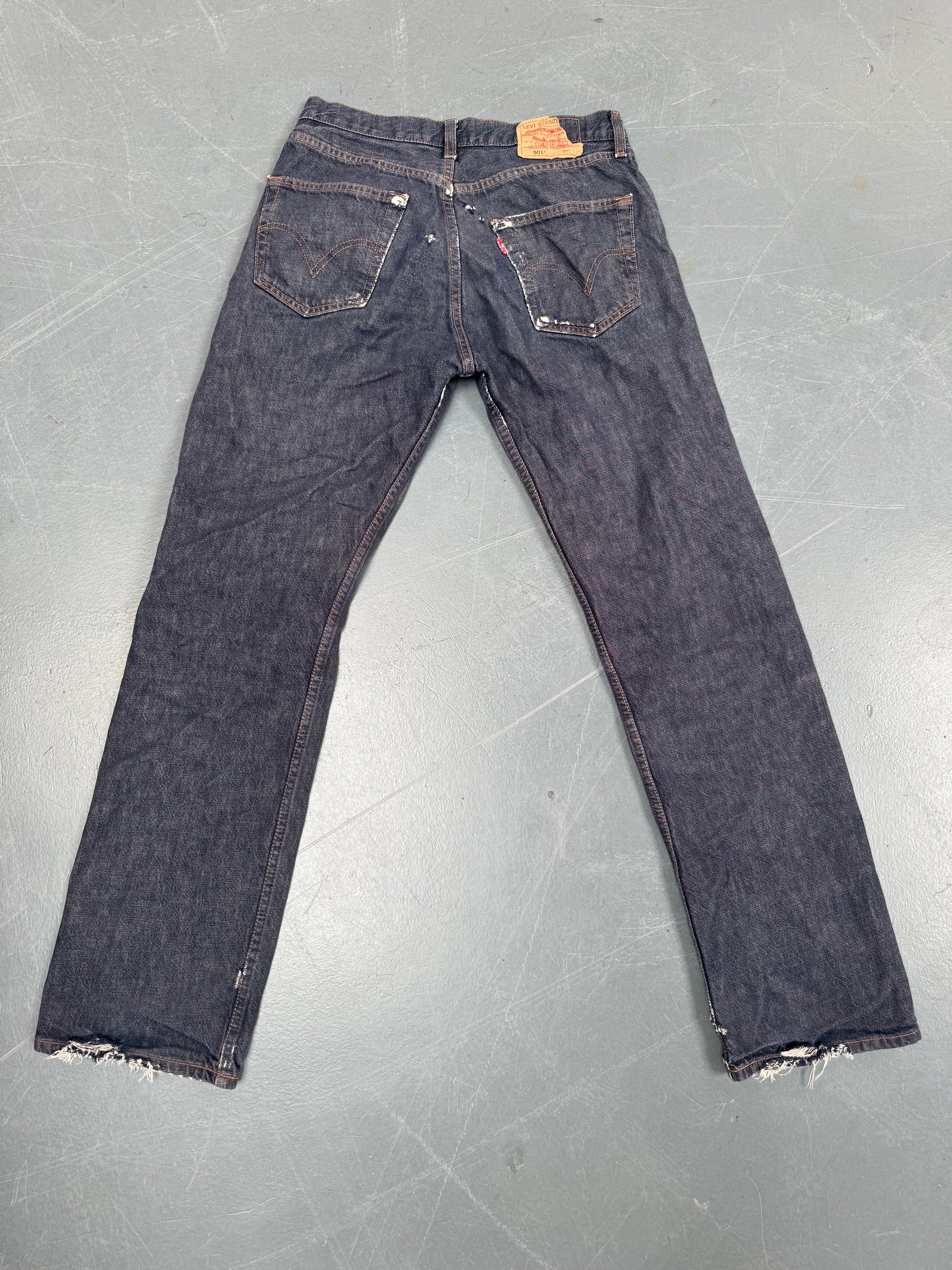 Mens Levis 501 Regular Fit Vintage Jean - W 30 L 32 - Slate Grey SL221