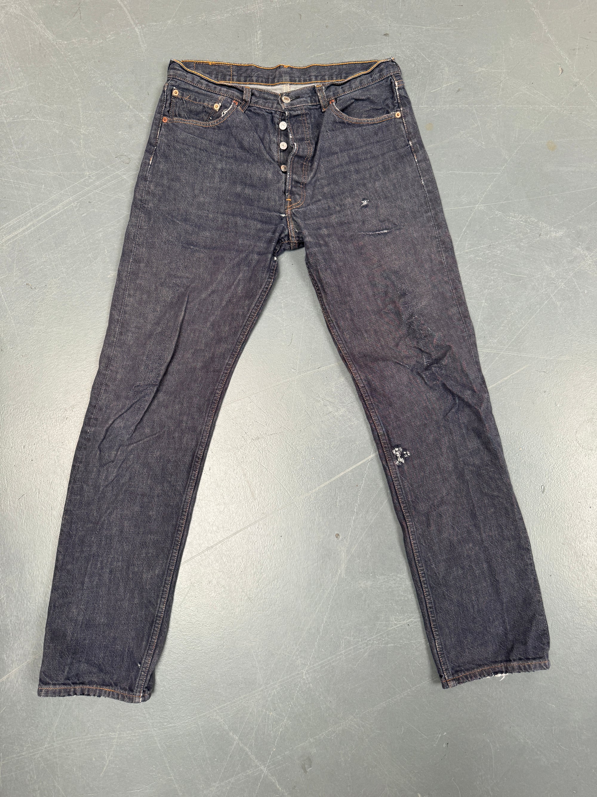 Mens Levis 501 Regular Fit Vintage Jean - W 32 L 33 - Slate Grey SL223