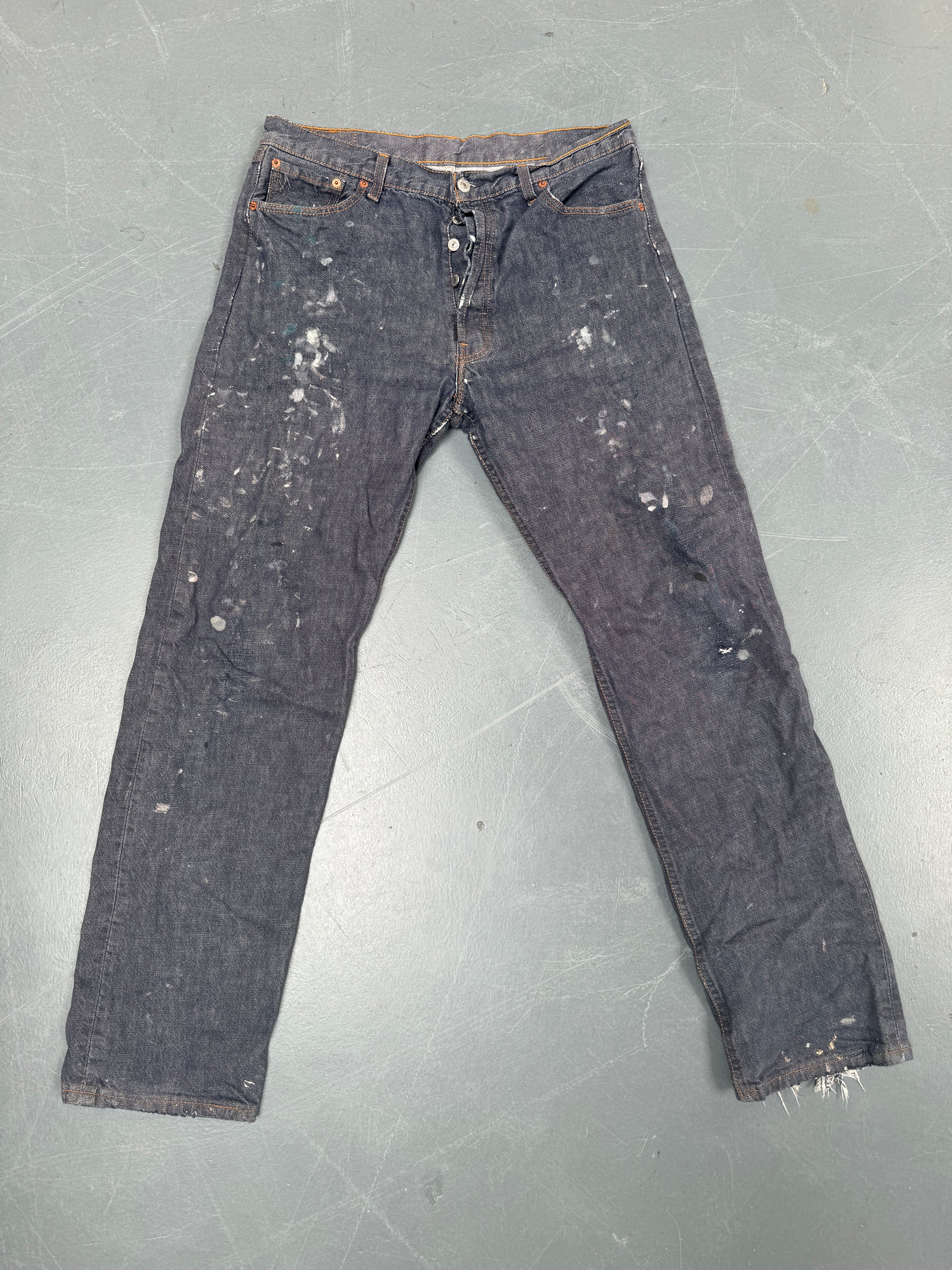 Mens Levis 501 Regular Fit Vintage Jean - W 34 L 32 - Slate Grey SL227