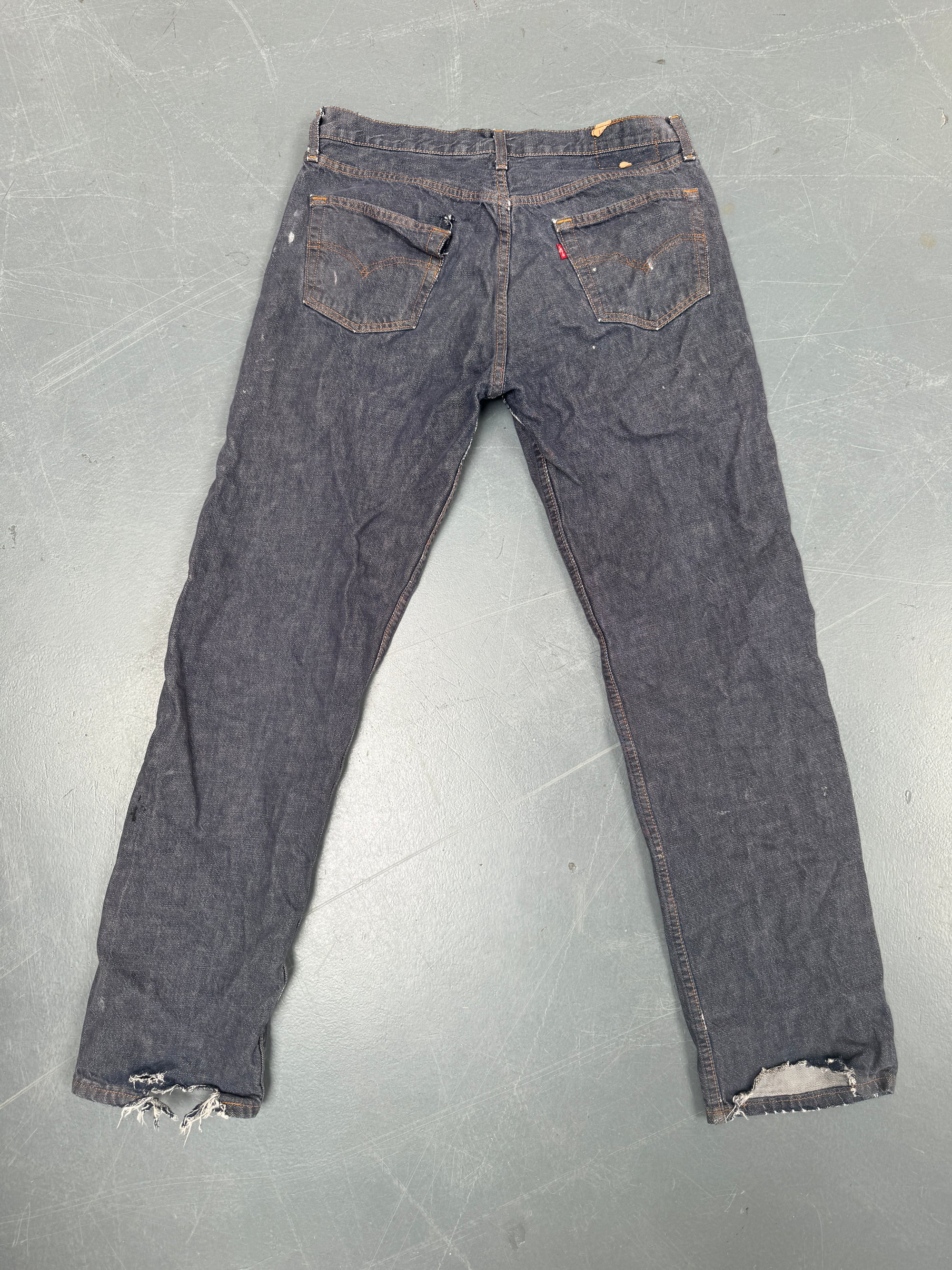 Mens Levis 501 Regular Fit Vintage Jean - W 34 L 32 - Slate Grey SL227