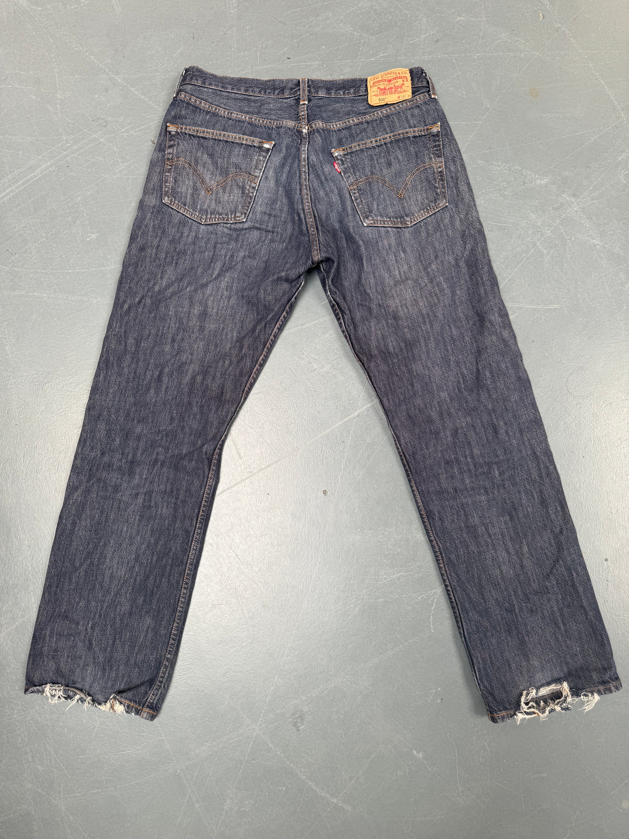 Mens Levis 501 Regular Fit Vintage Jean - W 36 L 32 - Slate Grey SL229