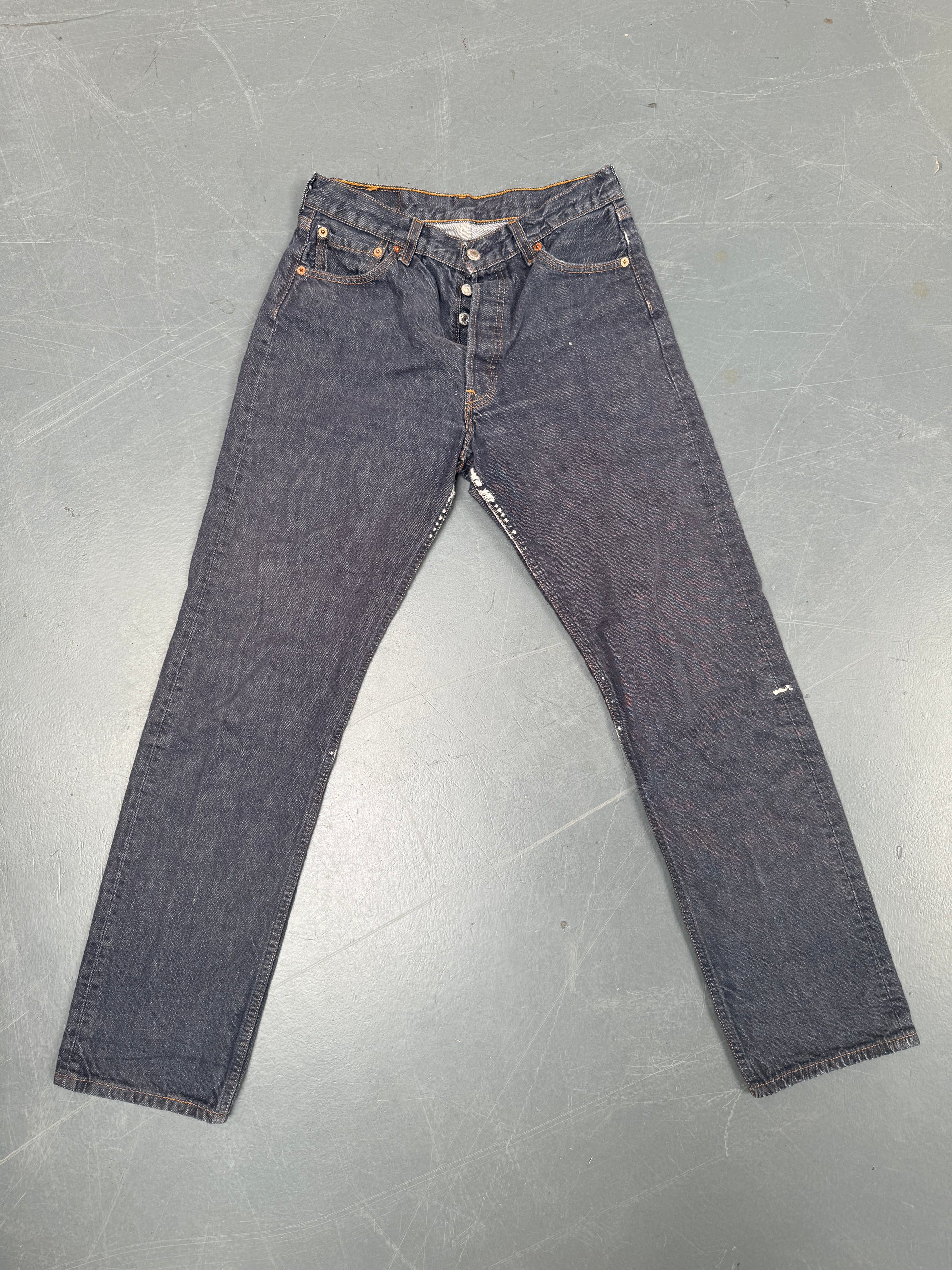 Mens Levis 501 Regular Fit Vintage Jean - W 26 L 30 - Slate Grey SL230