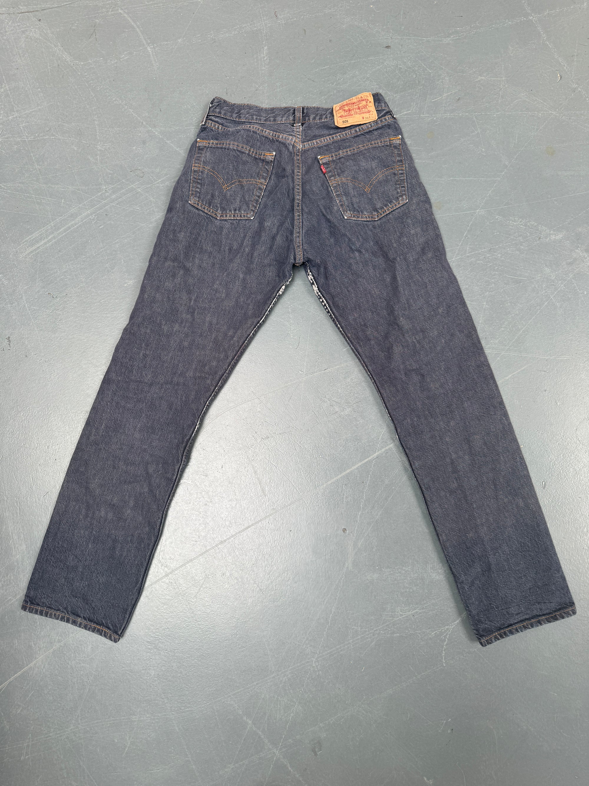 Mens Levis 501 Regular Fit Vintage Jean - W 26 L 30 - Slate Grey SL230