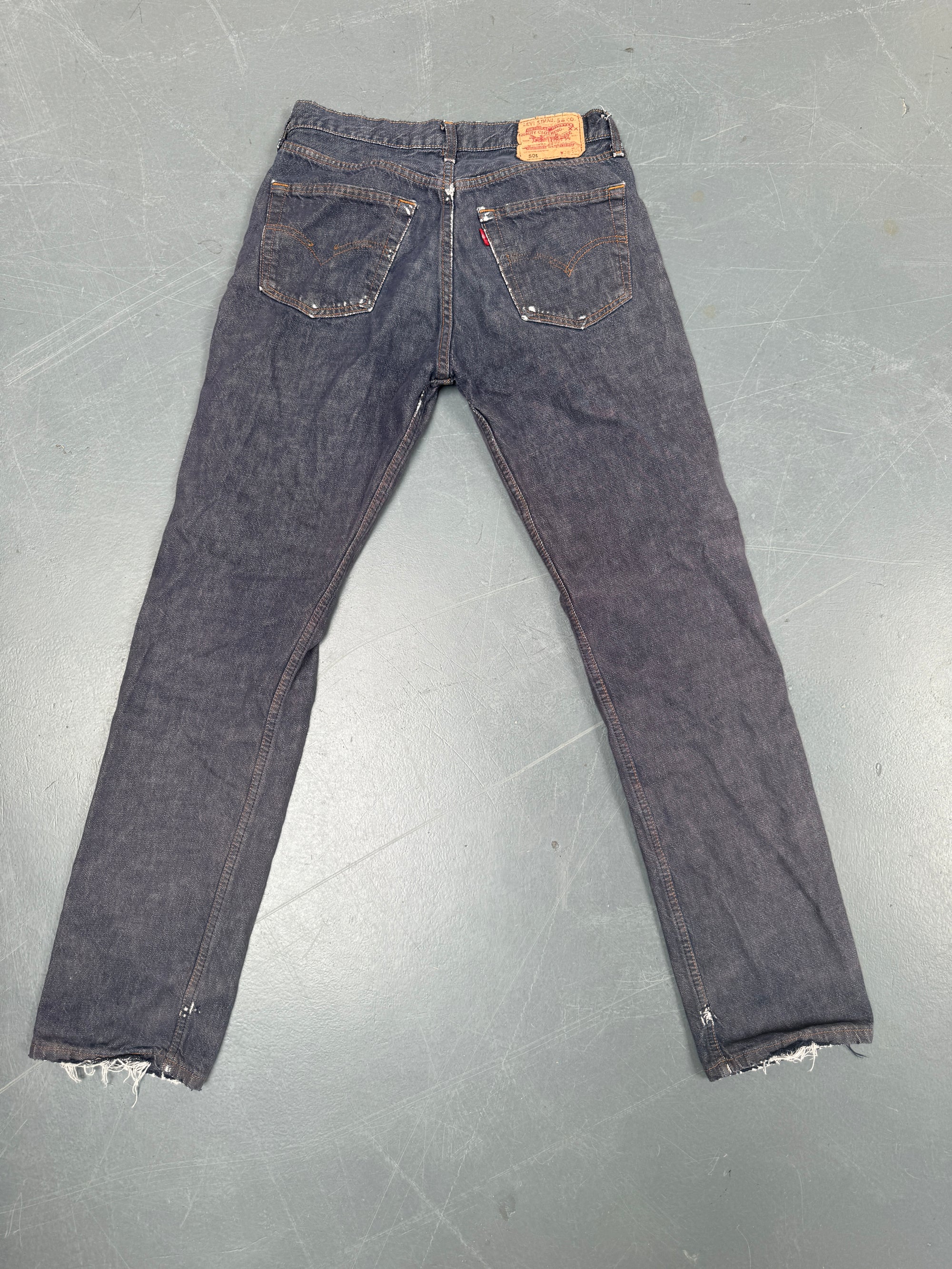 Mens Levis 501 Regular Fit Vintage Jean - W 28 L 32 - Slate Grey SL231
