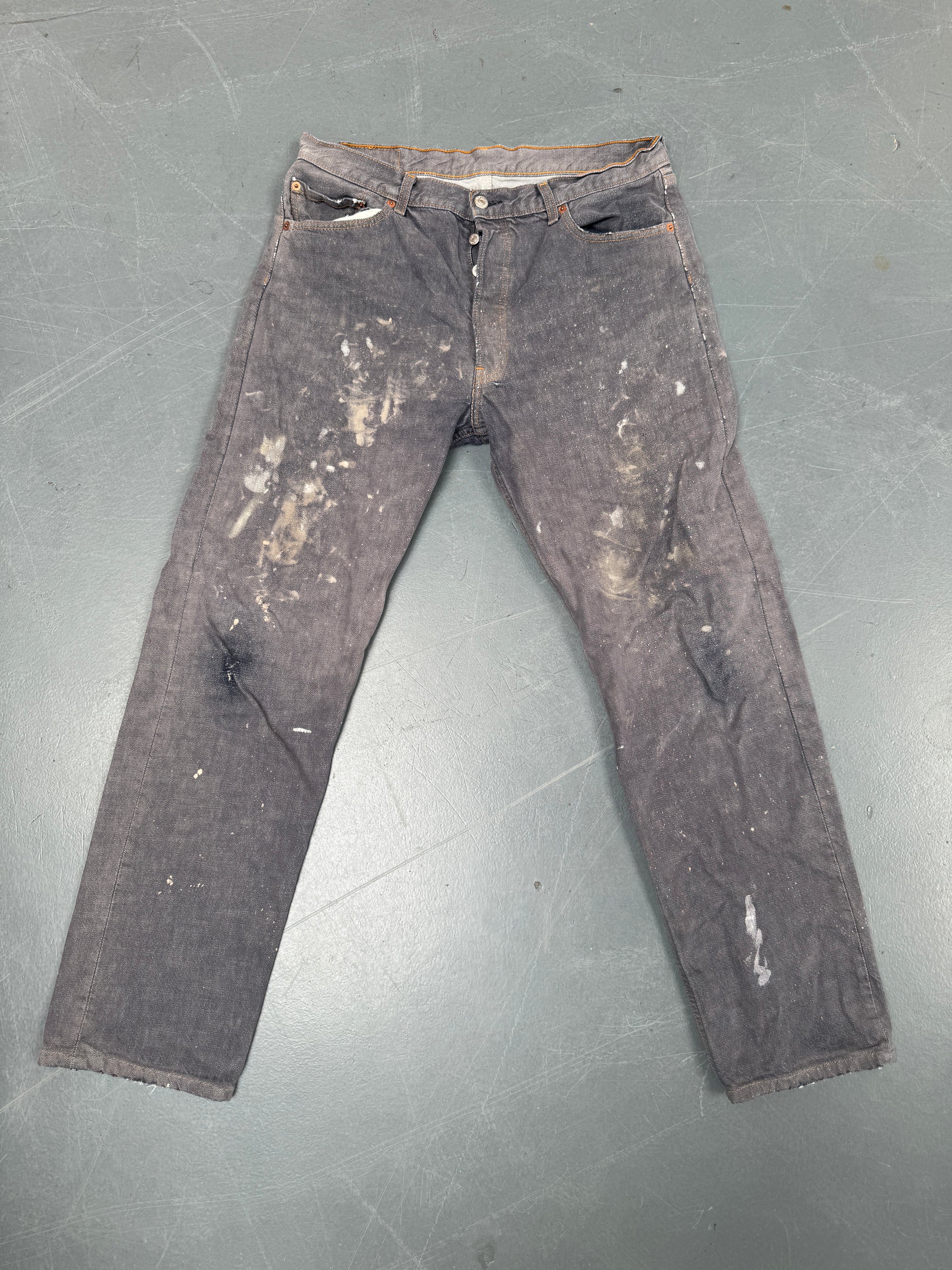 Mens Levis 501 Regular Fit Vintage Jean - W 32 L 30 - Slate Grey SL234