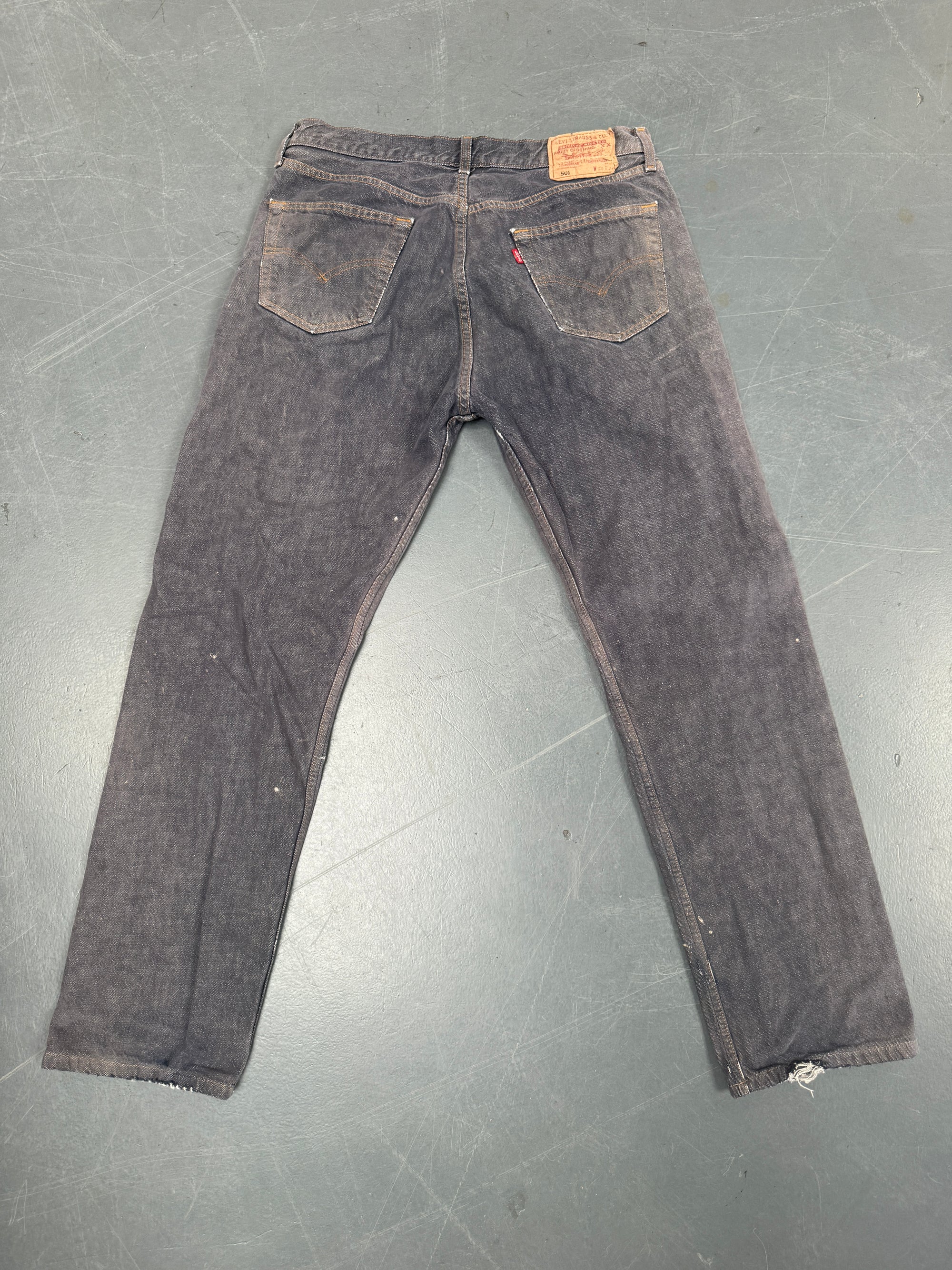 Mens Levis 501 Regular Fit Vintage Jean - W 32 L 30 - Slate Grey SL234