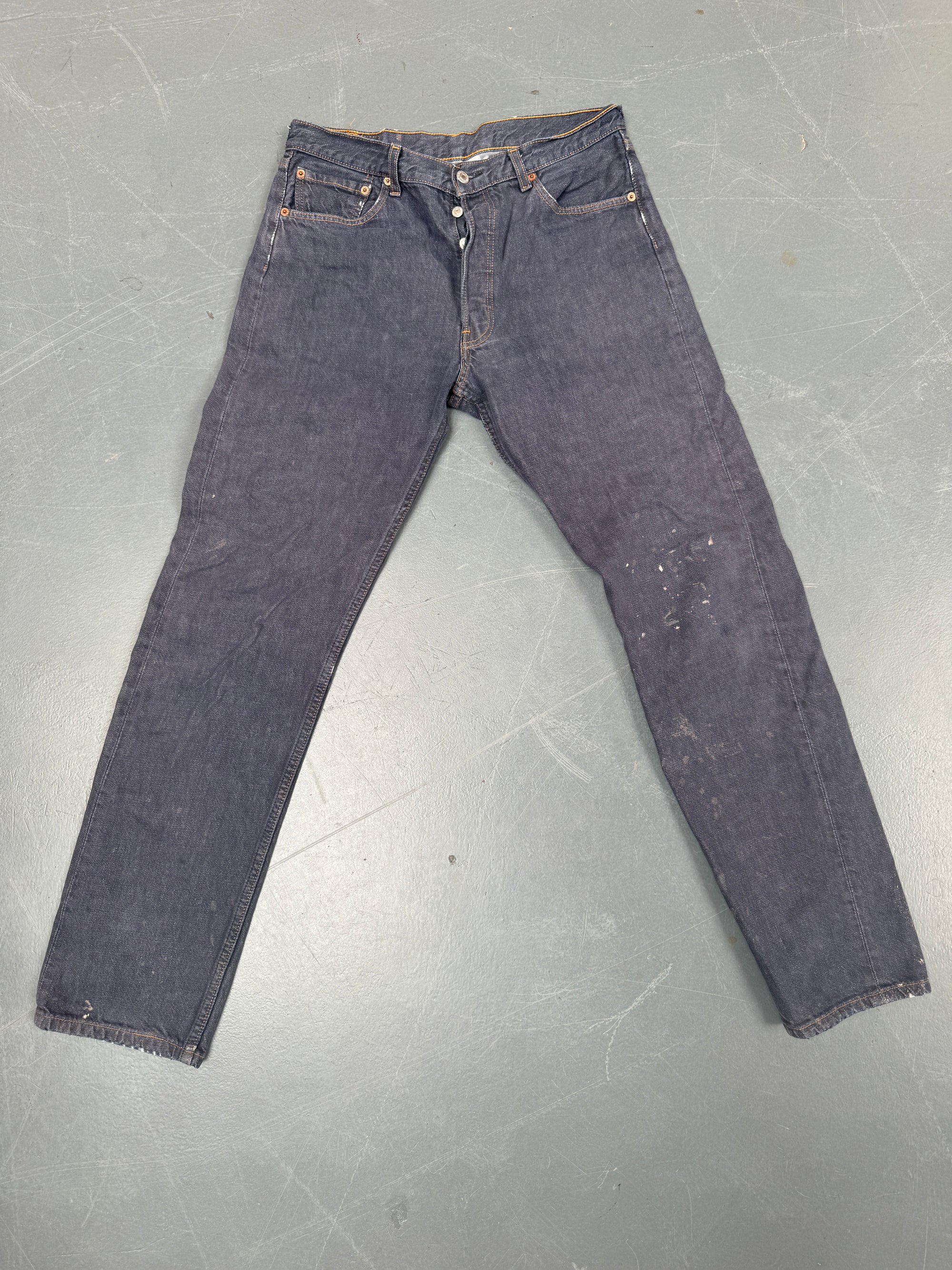 Mens Levis 501 Regular Fit Vintage Jean - W 32 L 32 - Slate Grey SL236