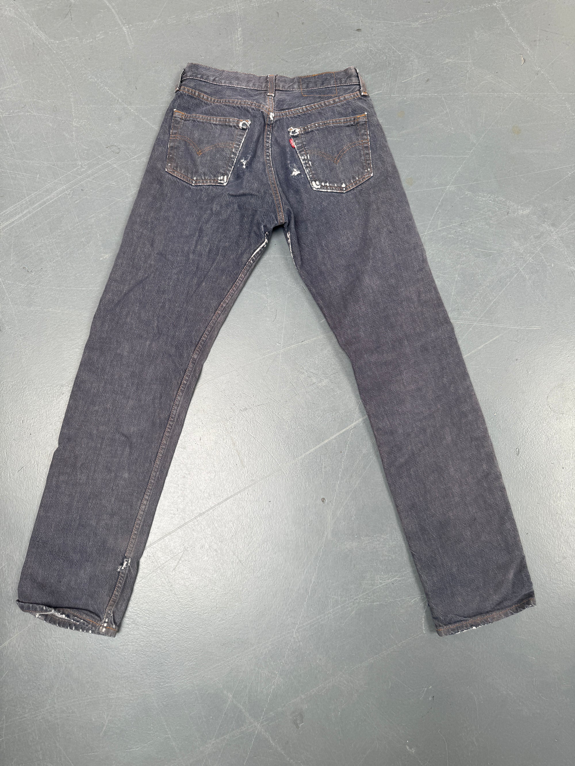 Mens Levis 501 Regular Fit Vintage Jean - W 26 L 32 - Slate Grey SL237