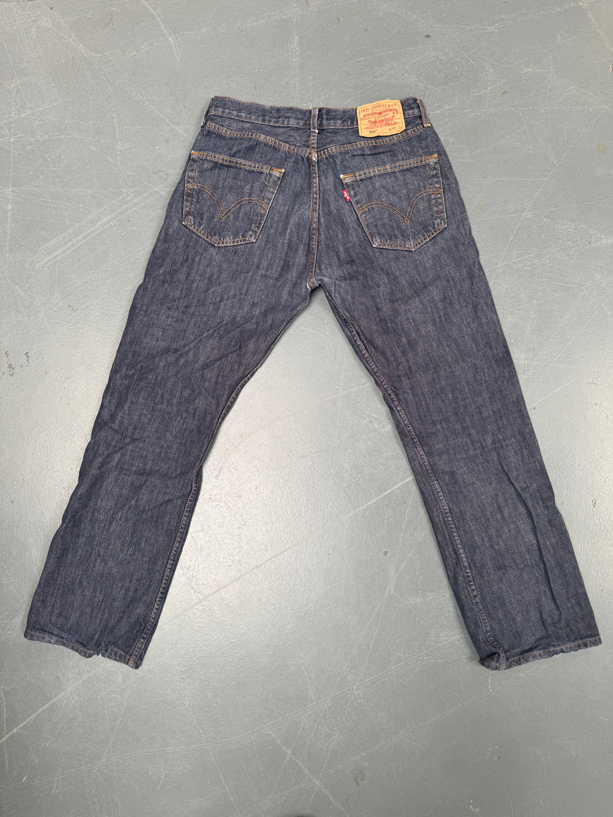 Mens Levis 501 Regular Fit Vintage Jean - W 30 L 29 - Slate Grey SL238