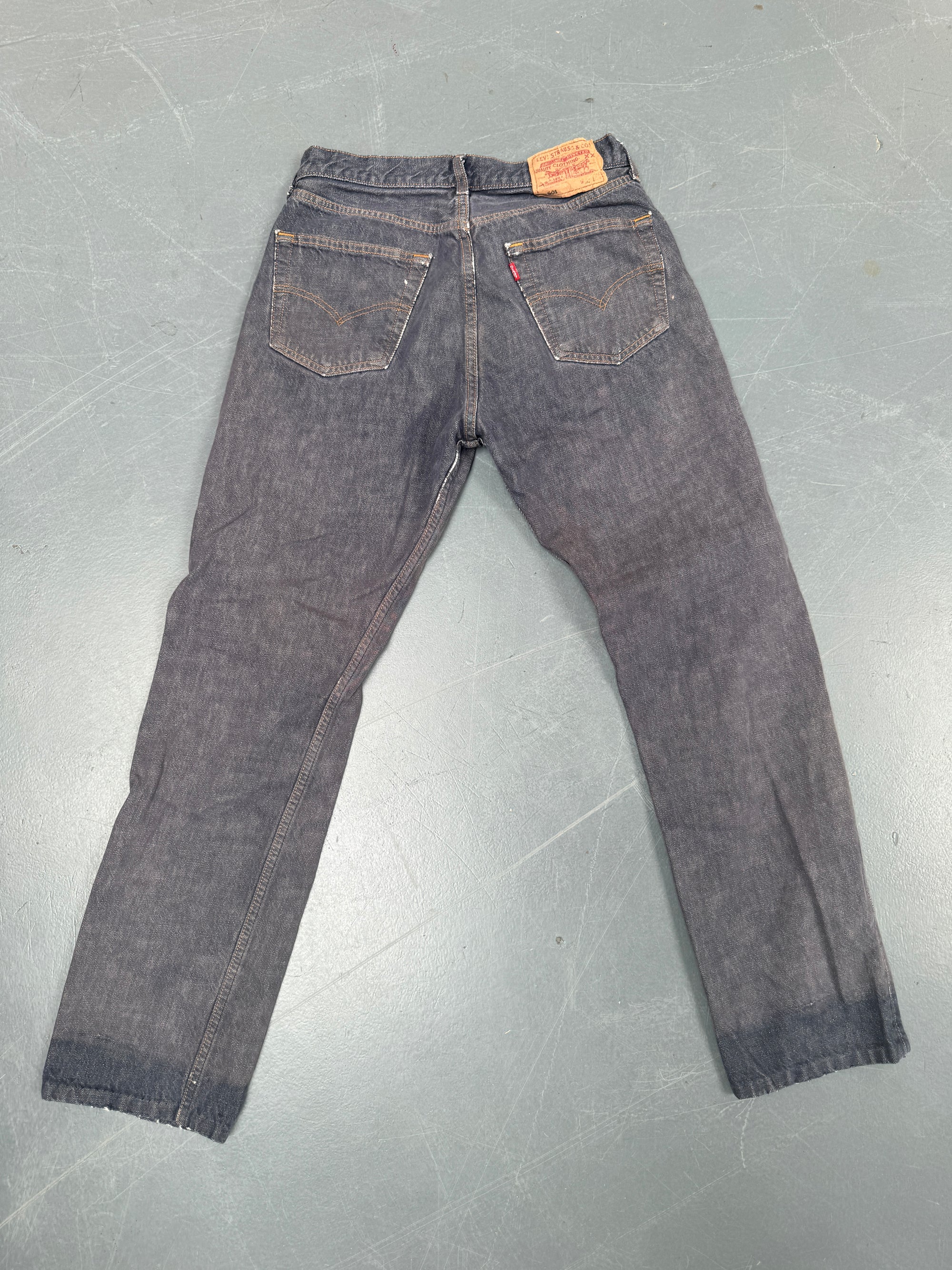Mens Levis 501 Regular Fit Vintage Jean - W 30 L 29 - Slate Grey SL240