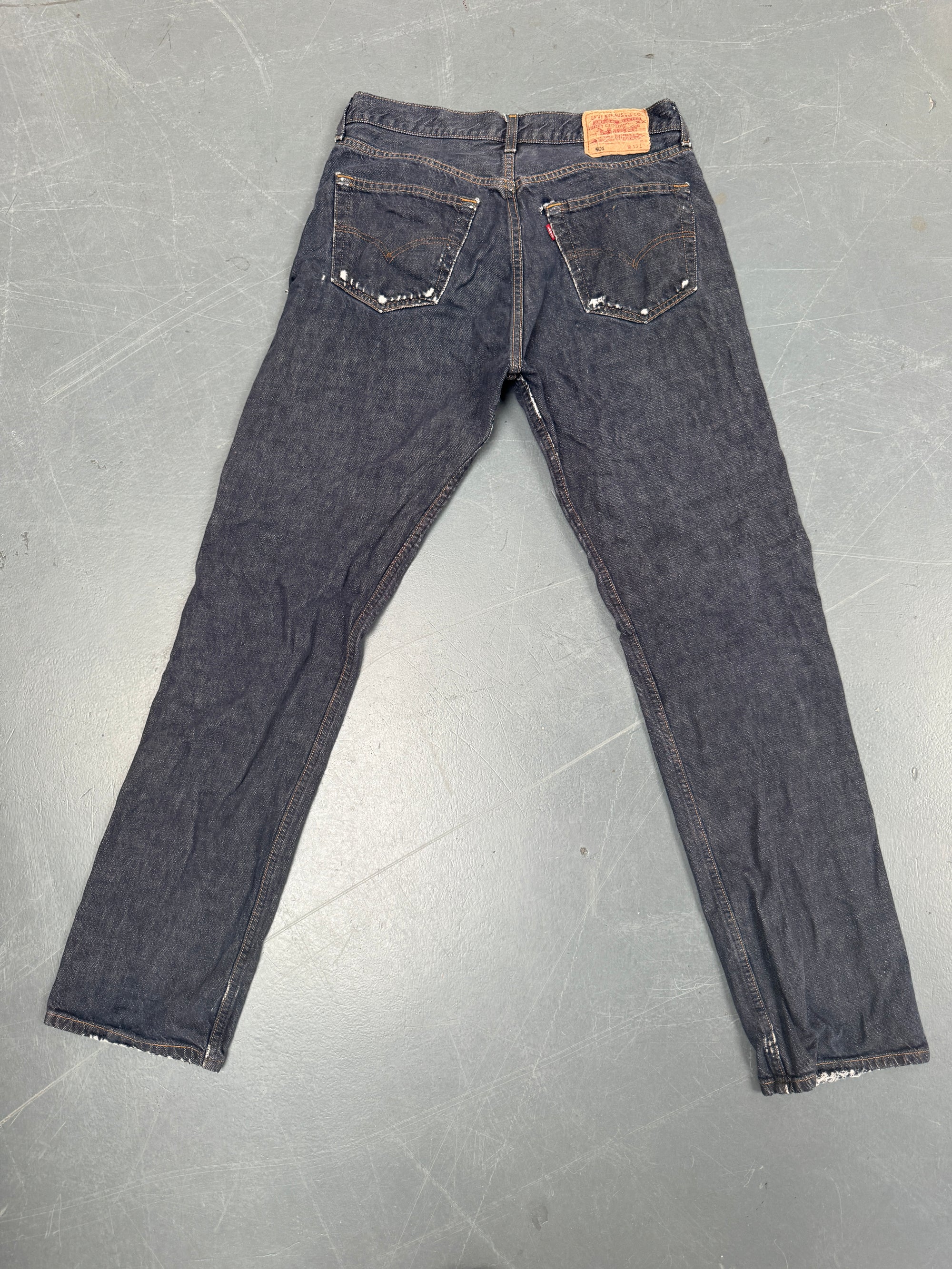 Mens Levis 501 Regular Fit Vintage Jean - W 30 L 33 - Slate Grey SL243