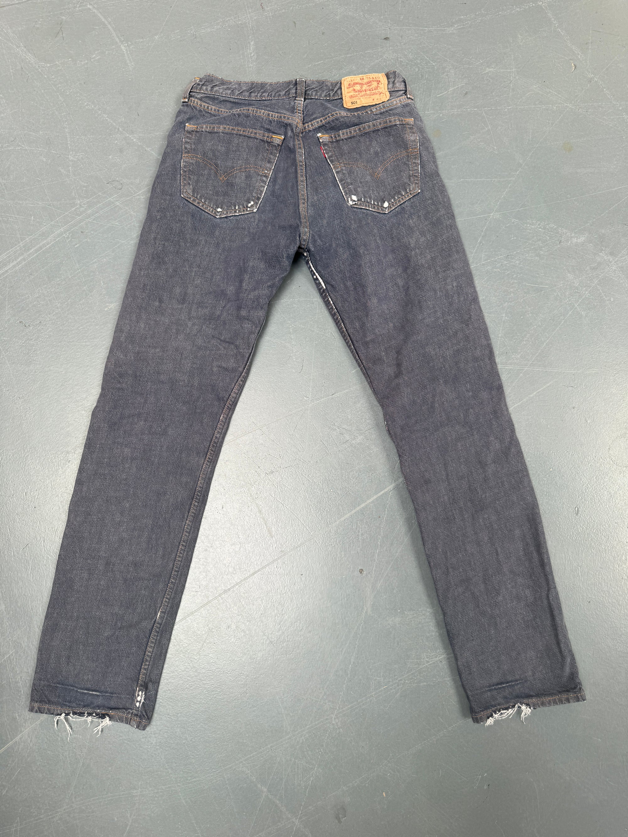 Mens Levis 501 Regular Fit Vintage Jean - W 28 L 33 - Slate Grey SL247
