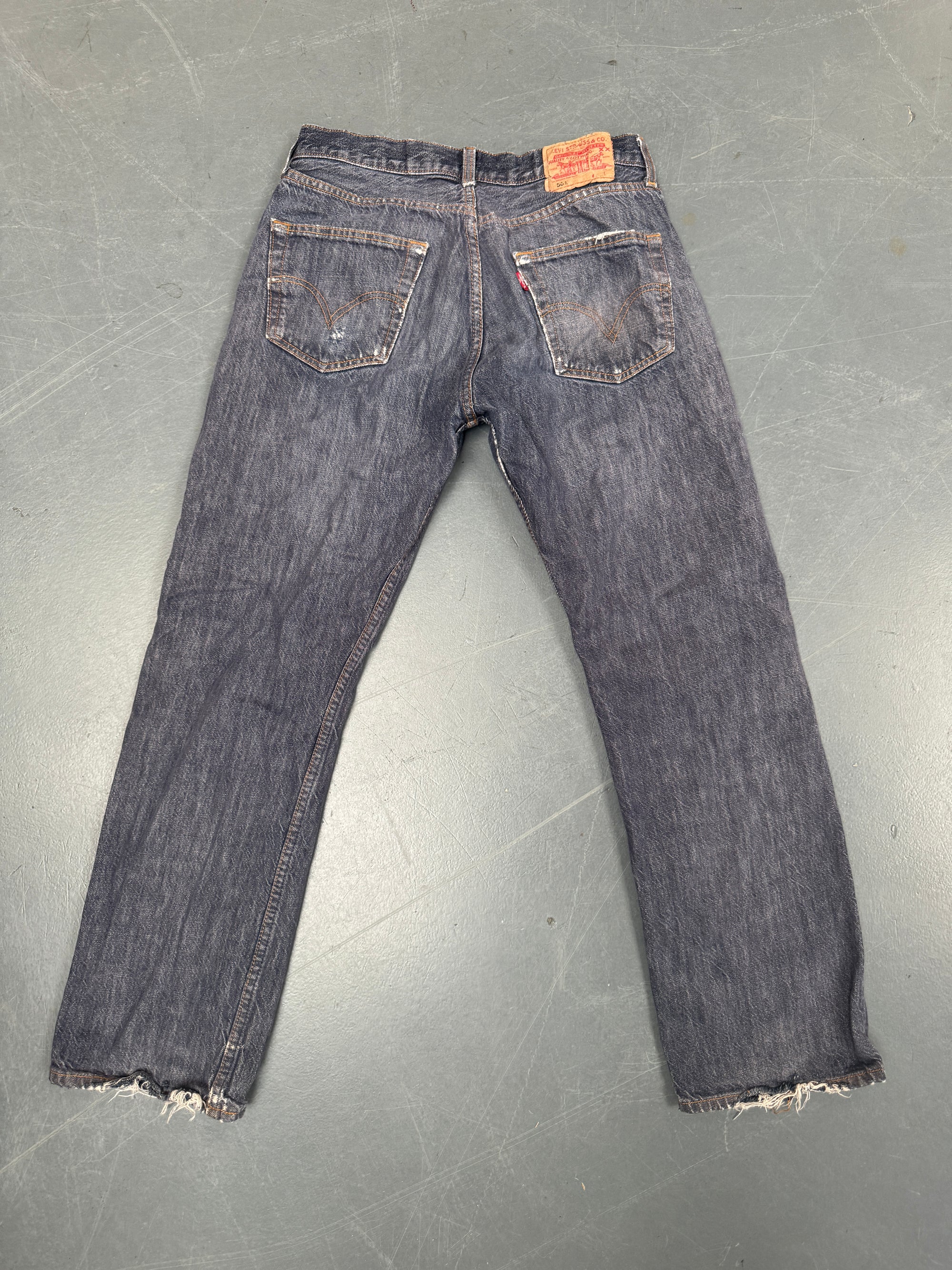 Mens Levis 501 Regular Fit Vintage Jean - W 30 L 29 - Slate Grey SL252