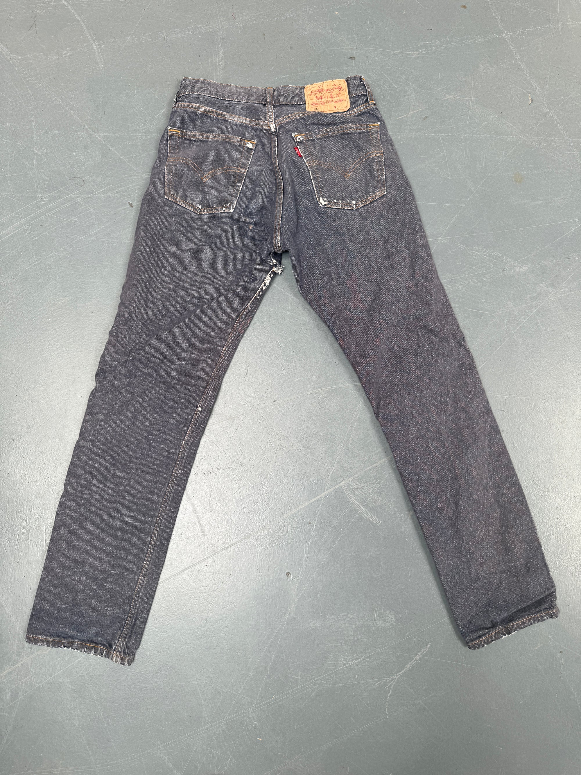 Mens Levis 501 Regular Fit Vintage Jean - W 26 L 30 - Slate Grey SL254