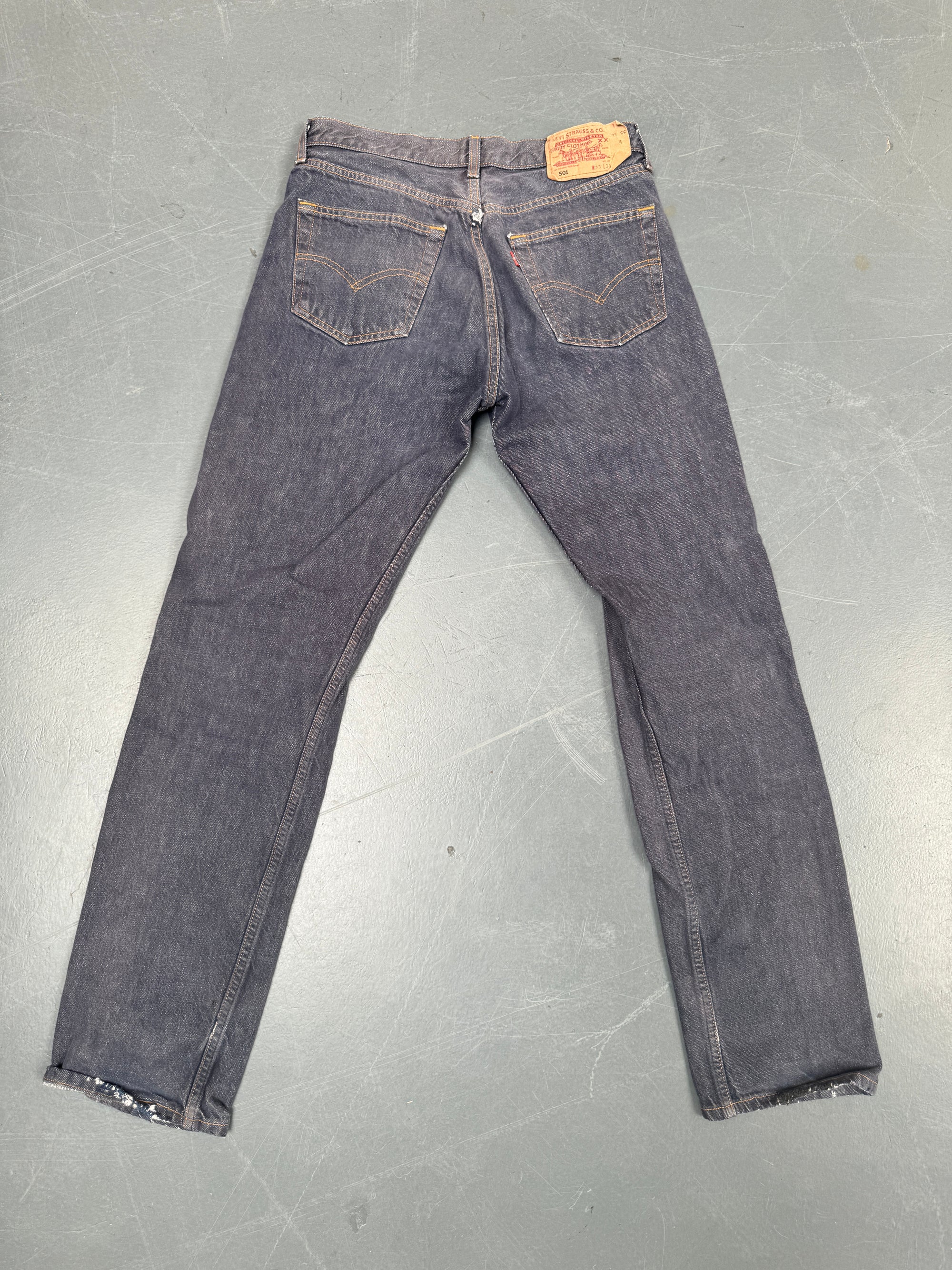 Mens Levis 501 Regular Fit Vintage Jean - W 30 L 32 - Slate Grey SL257