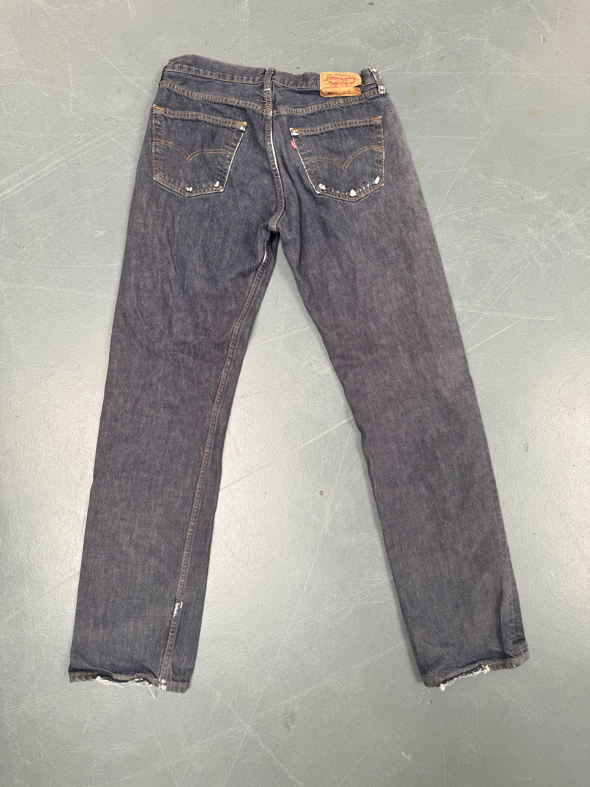 Mens Levis 501 Regular Fit Vintage Jean - W 30 L 32 - Slate Grey SL260