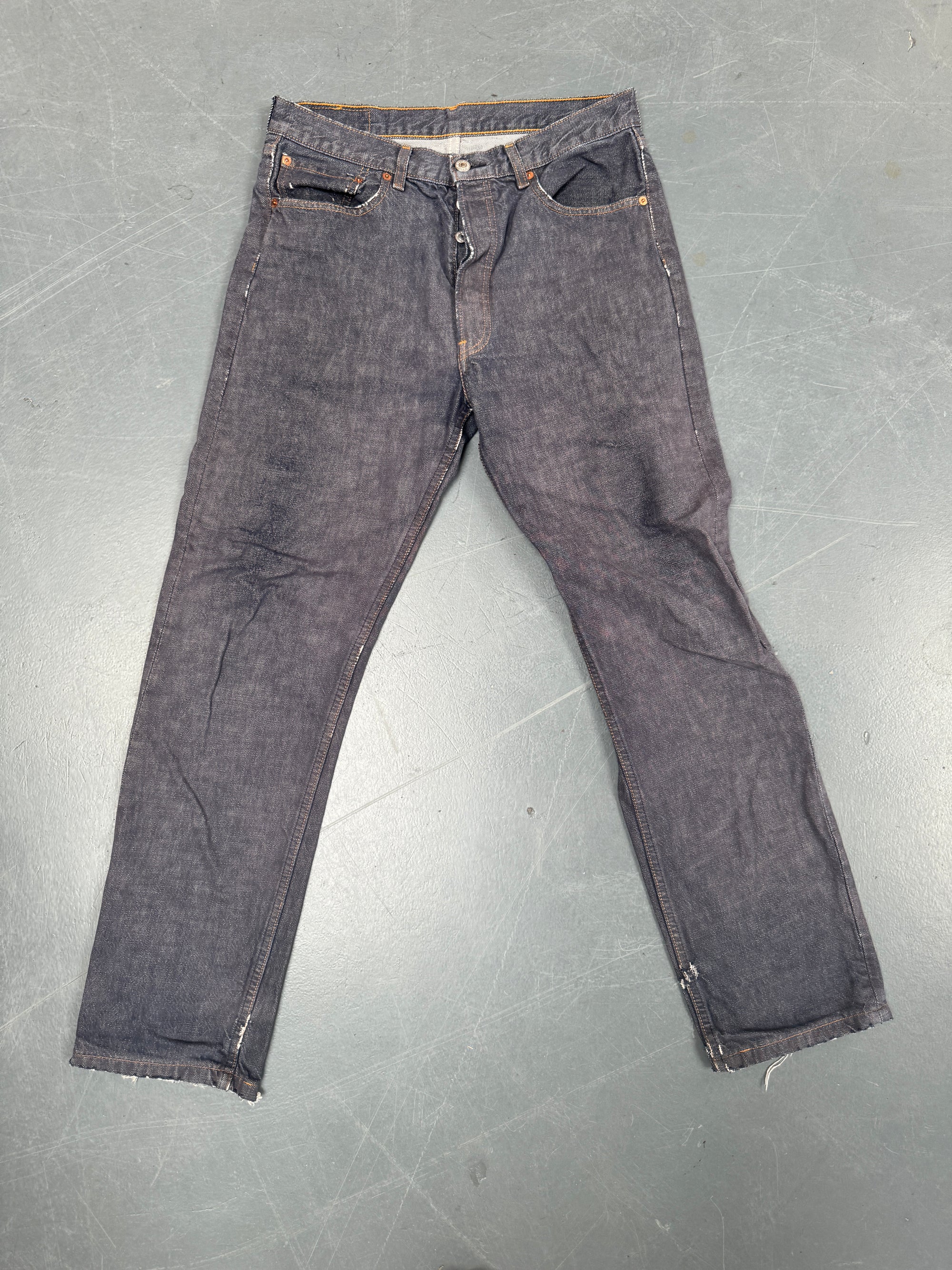 Mens Levis 501 Regular Fit Vintage Jean - W 30 L 30 - Slate Grey SL268