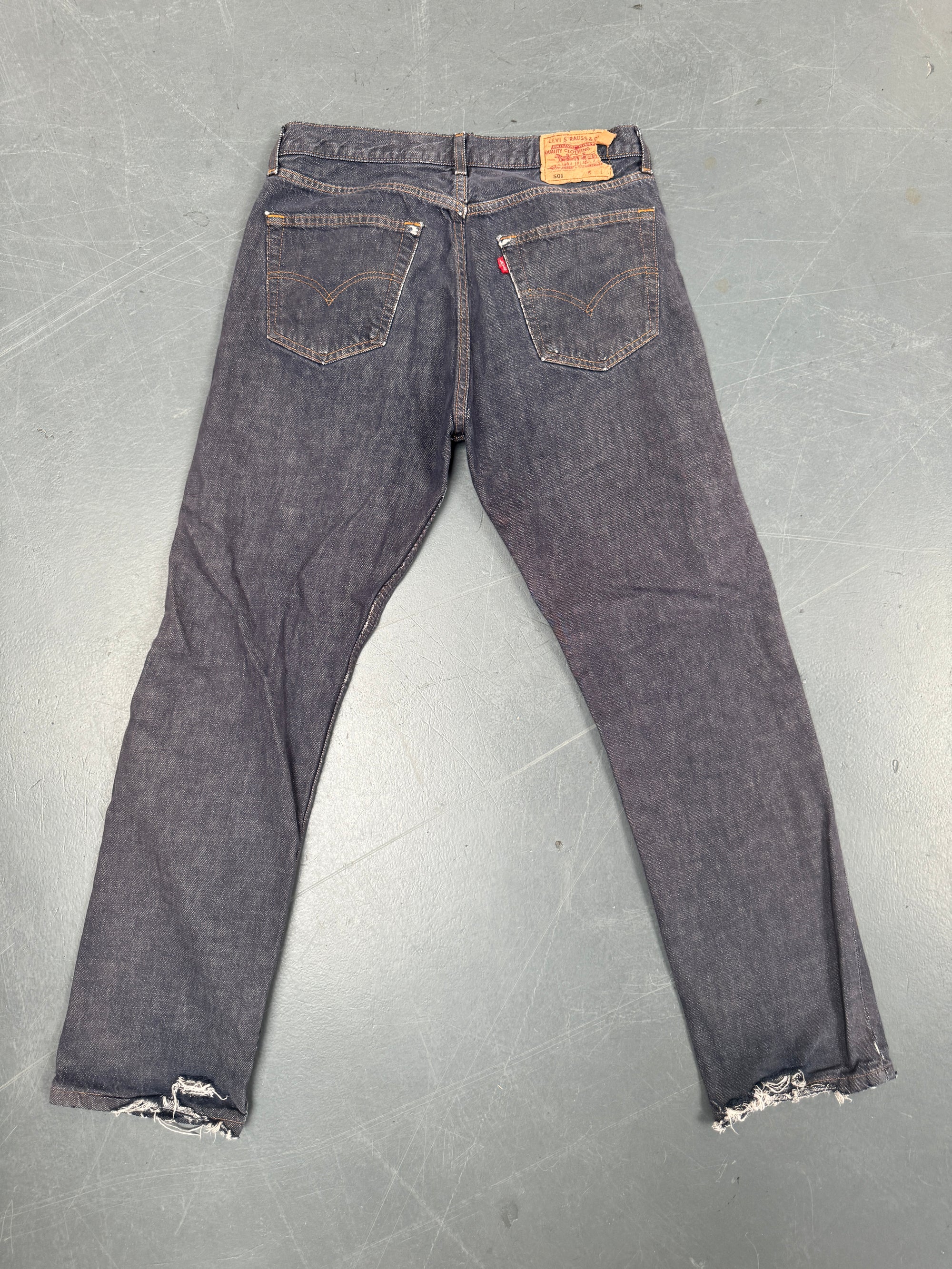 Mens Levis 501 Regular Fit Vintage Jean - W 30 L 30 - Slate Grey SL268