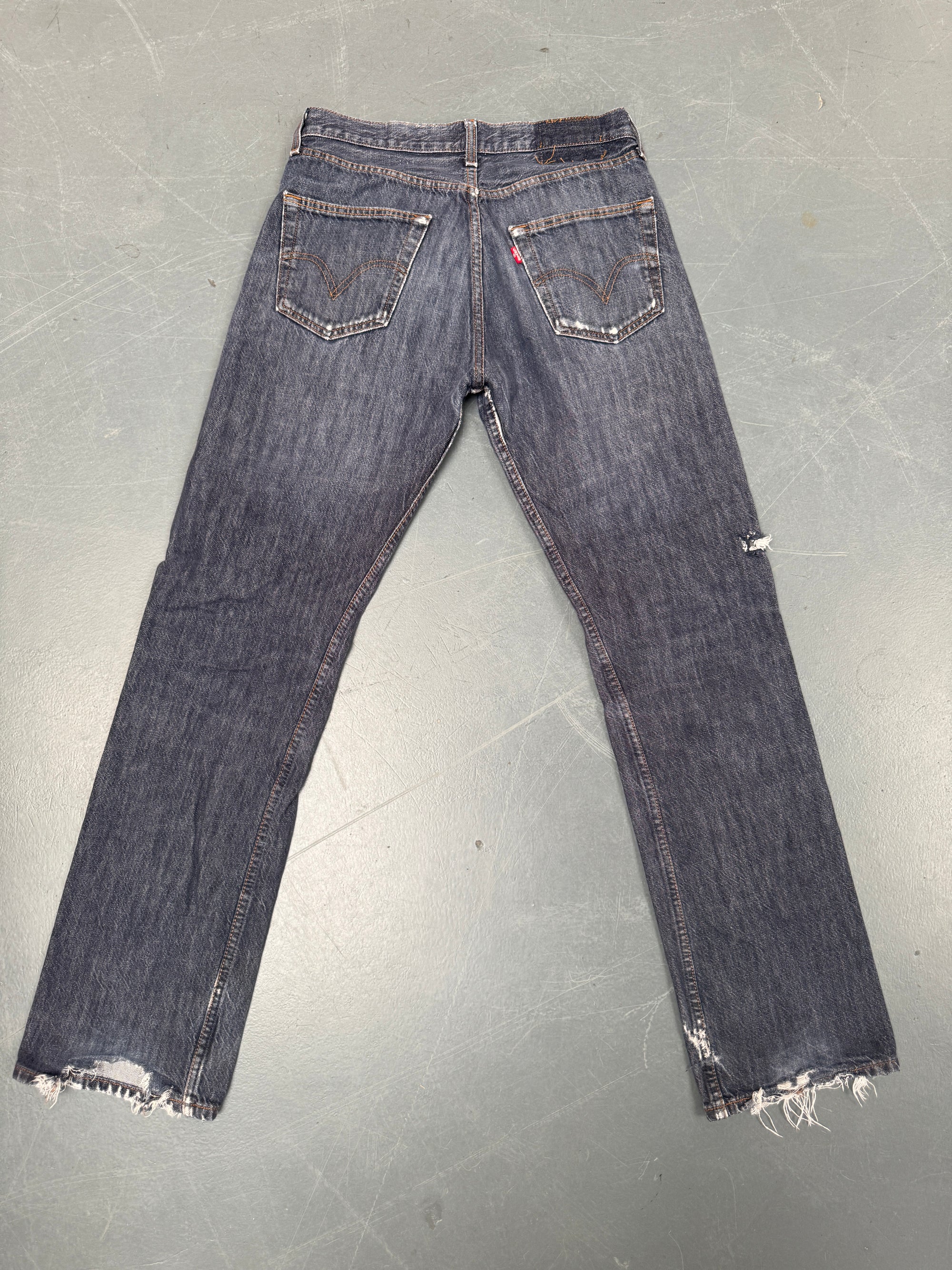 Mens Levis 501 Regular Fit Vintage Jean - W 30 L 32 - Slate Grey SL269