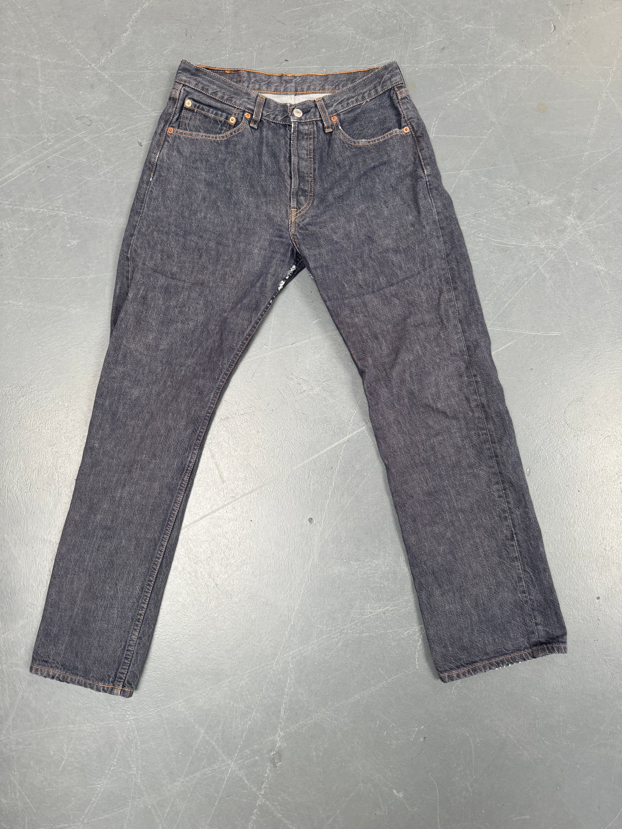 Mens Levis 501 Regular Fit Vintage Jean - W 28 L 30 - Slate Grey SL271