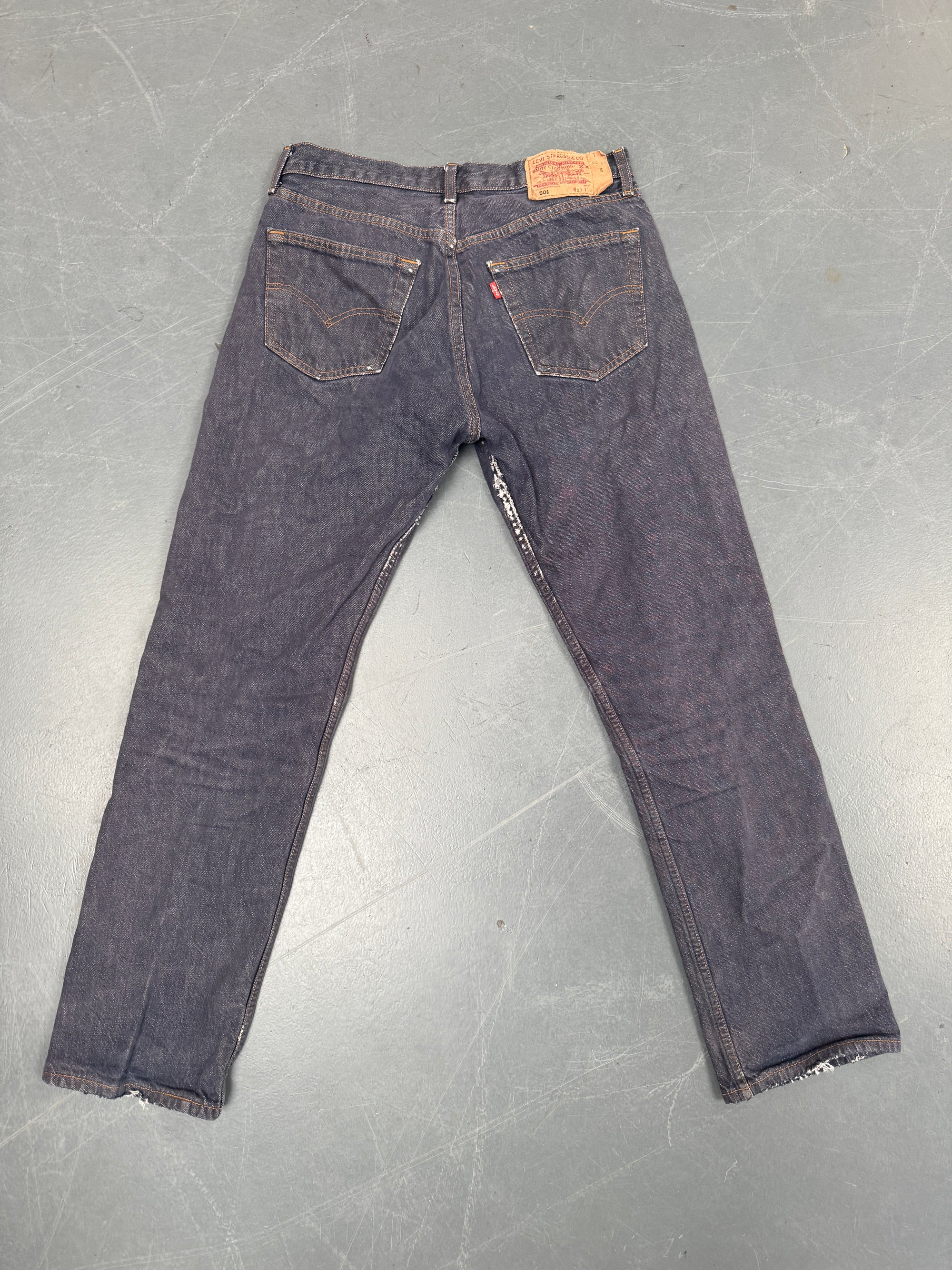Mens Levis 501 Regular Fit Vintage Jean - W 30 L 30 - Slate Grey SL272