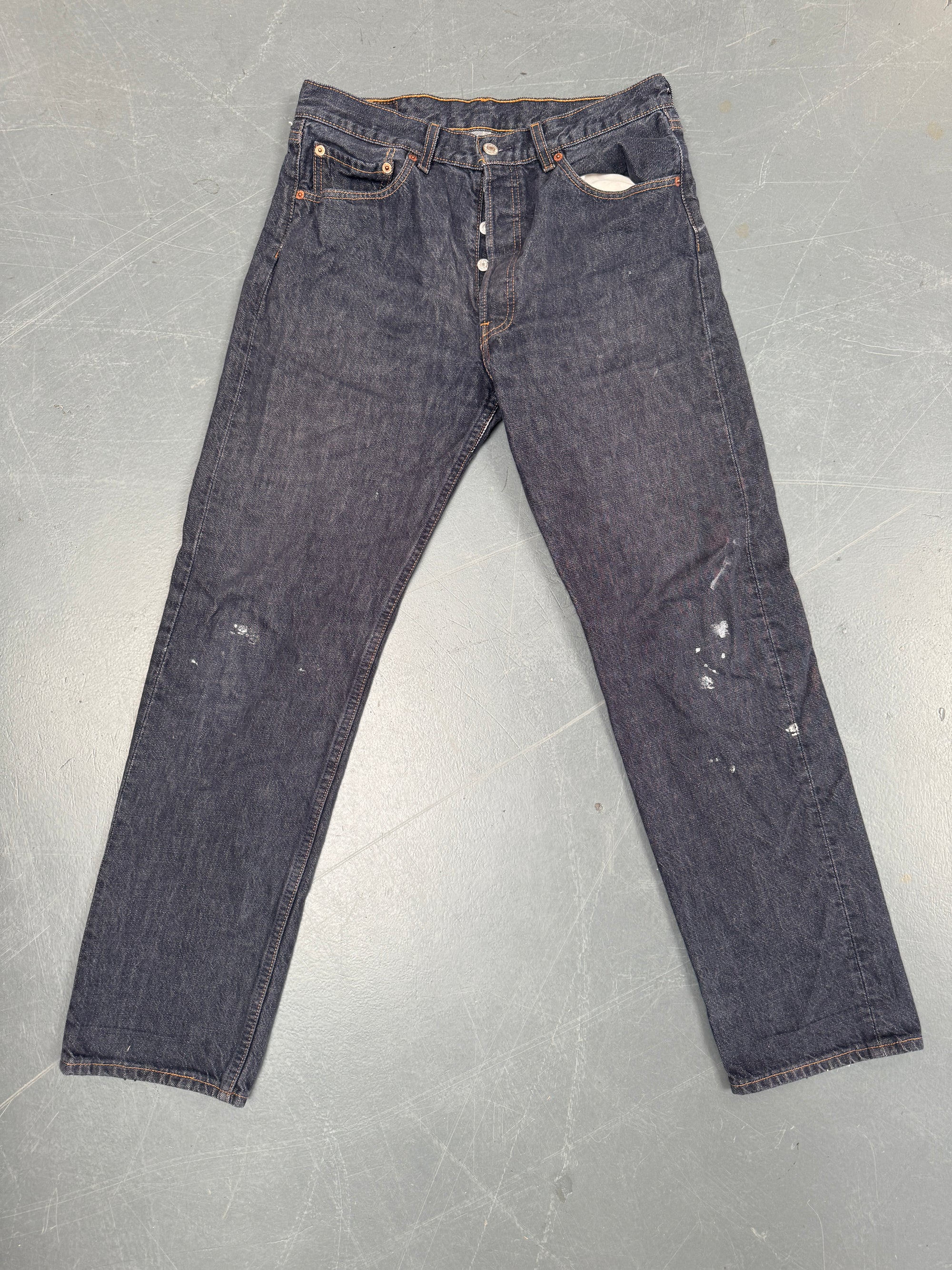 Mens Levis 501 Regular Fit Vintage Jean - W 30 L 30 - Slate Grey SL274