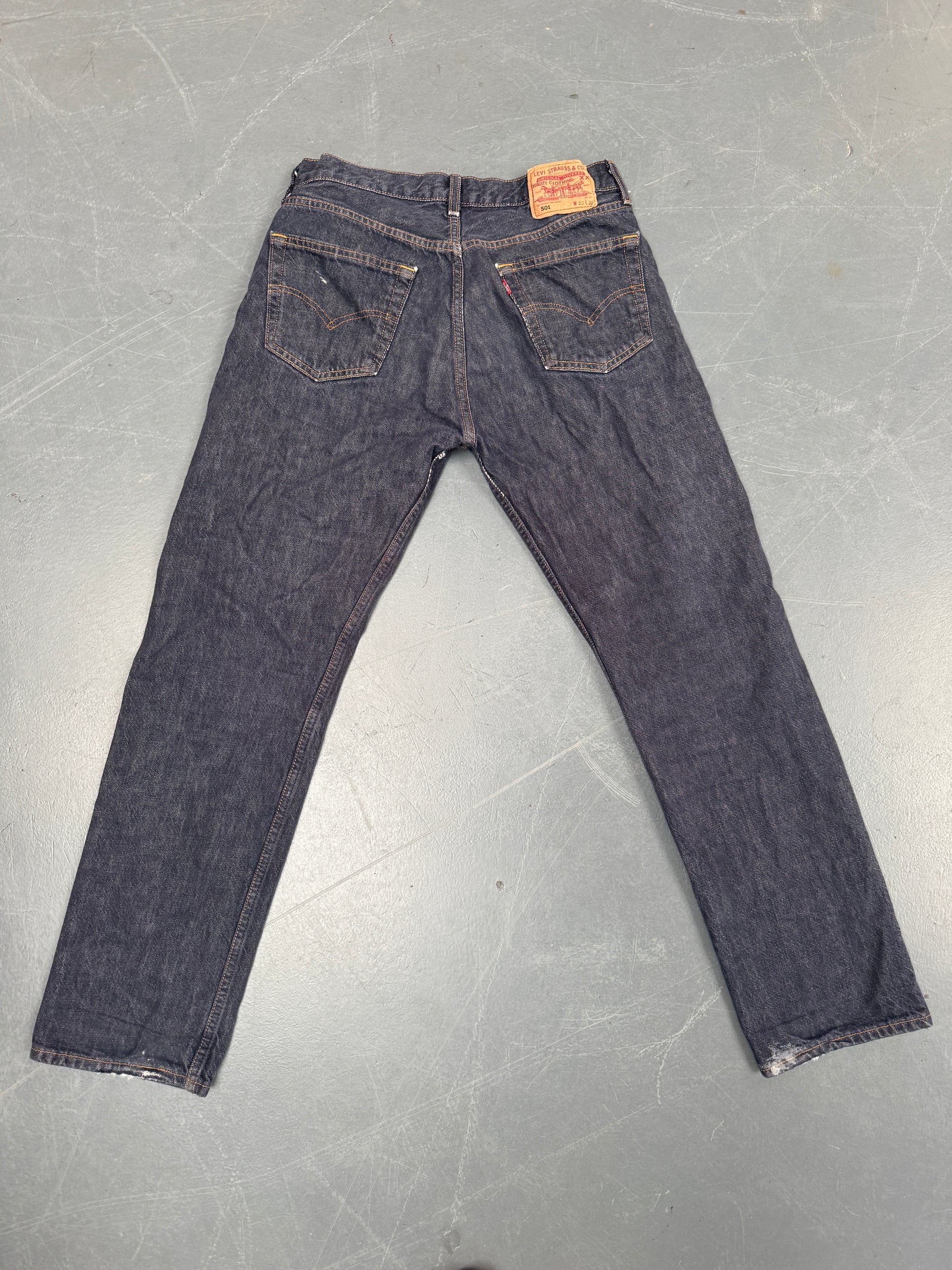 Mens Levis 501 Regular Fit Vintage Jean - W 30 L 30 - Slate Grey SL274