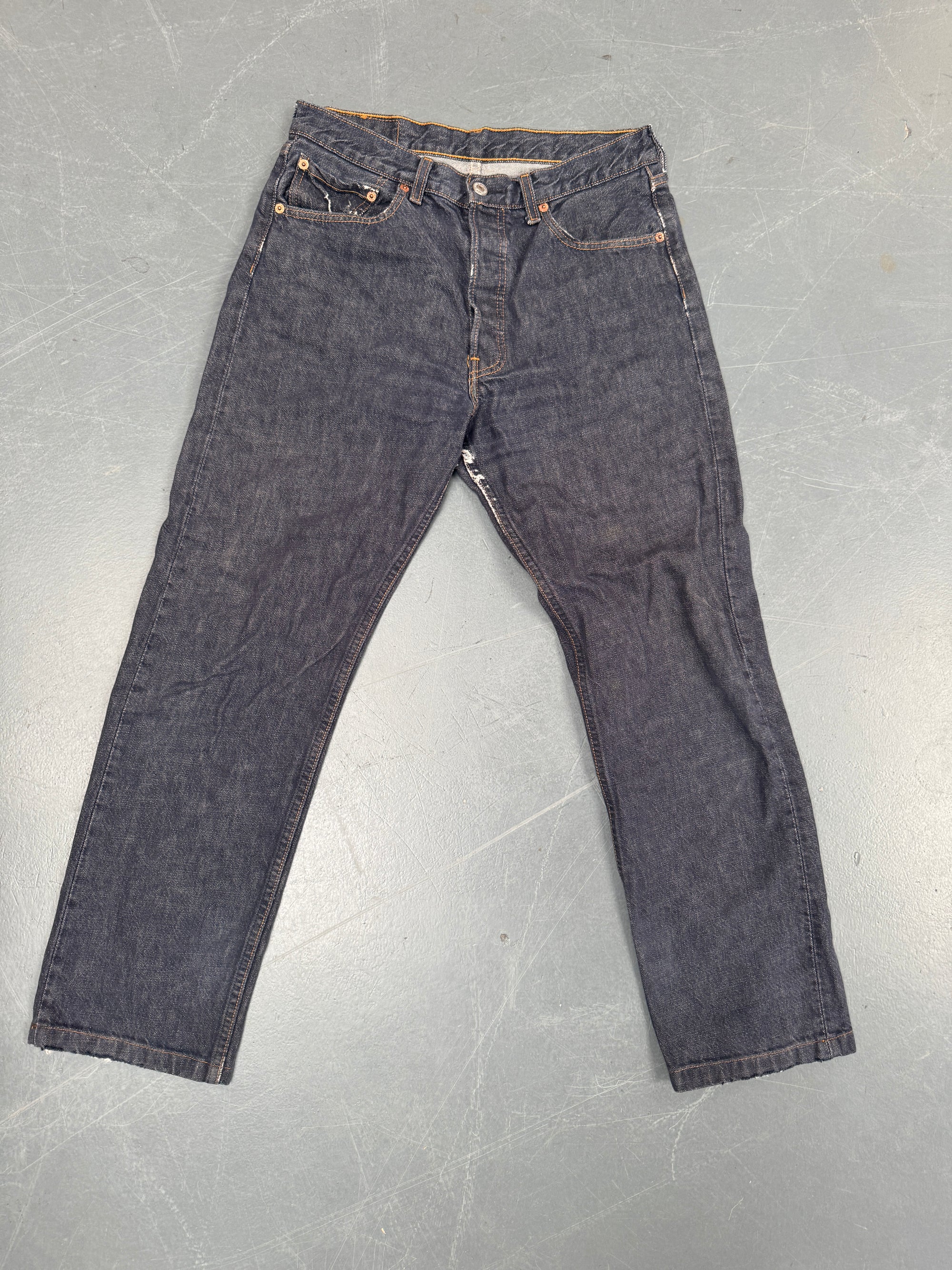 Mens Levis 501 Regular Fit Vintage Jean - W 28 L 28 - Slate Grey SL281