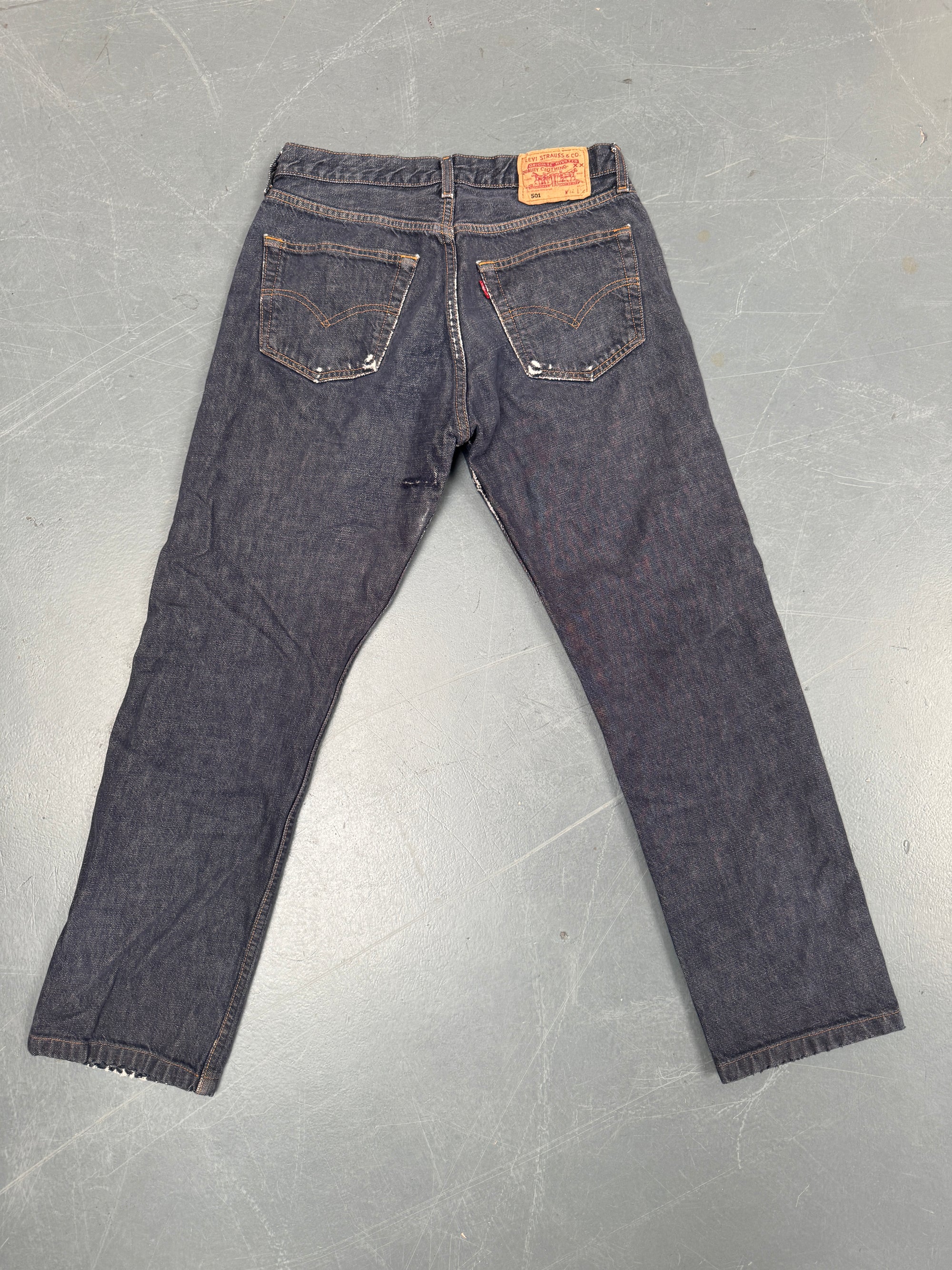 Mens Levis 501 Regular Fit Vintage Jean - W 28 L 28 - Slate Grey SL281